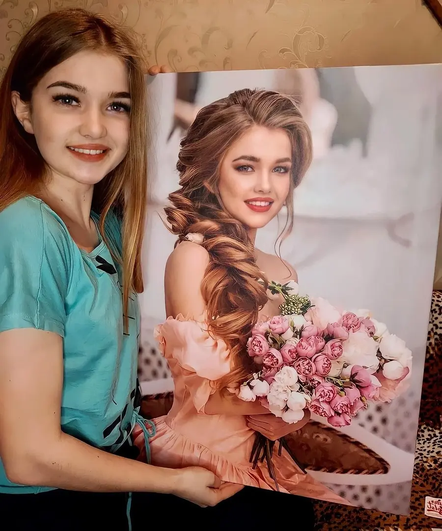 murales de pared Realización de un retrato en acuarela a partir de una fotografía s34695