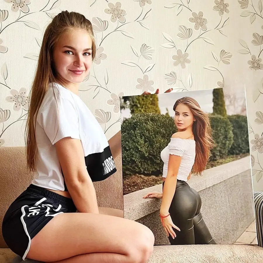 murales de pared Retrato sobre lienzo a partir de una fotografía s34719