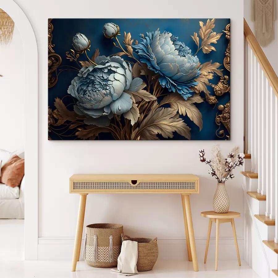 murales de pared Botánica, naturaleza y azul s33941