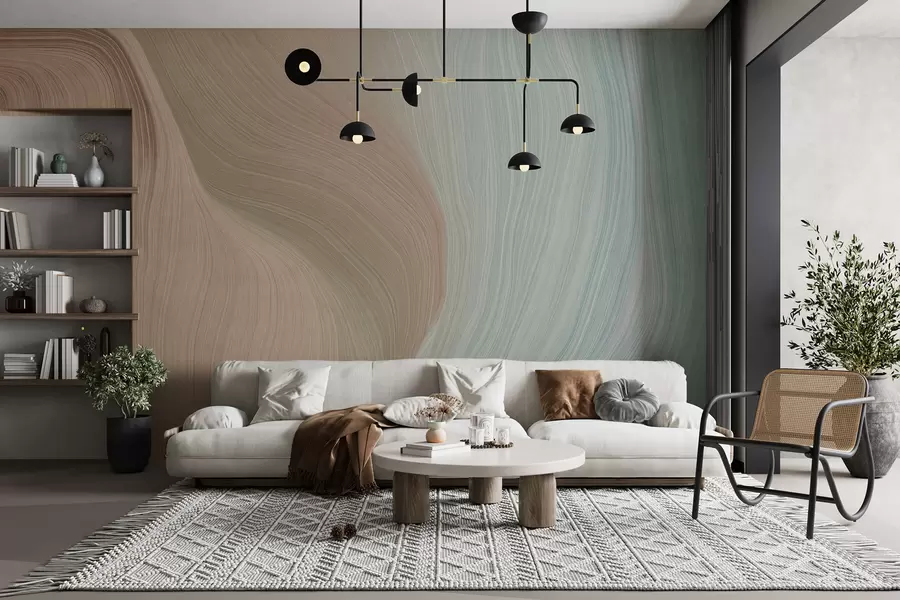 murales de pared Ondas gris pizarra u96285