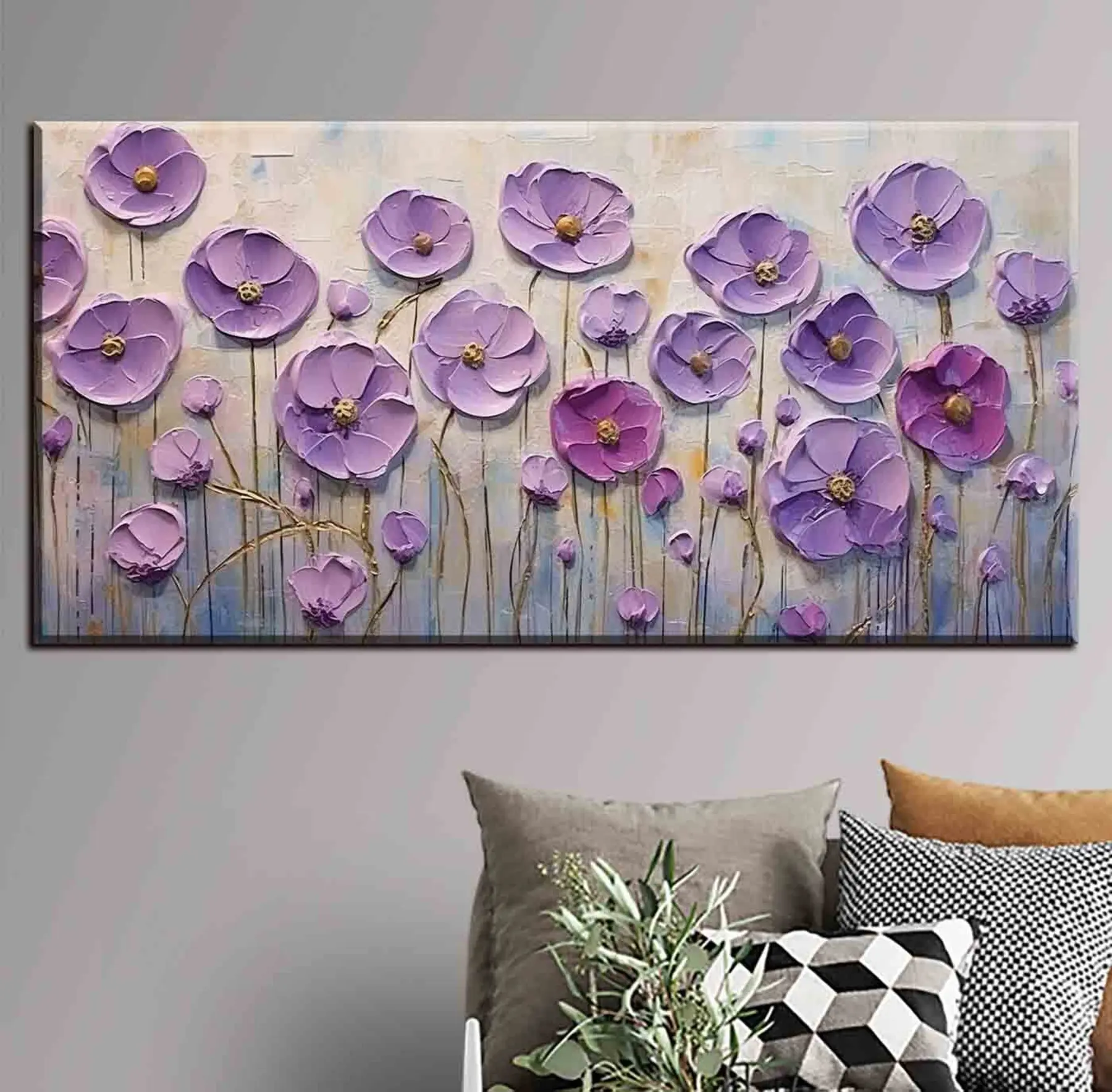 murales de pared Flor, planta y violeta s34856