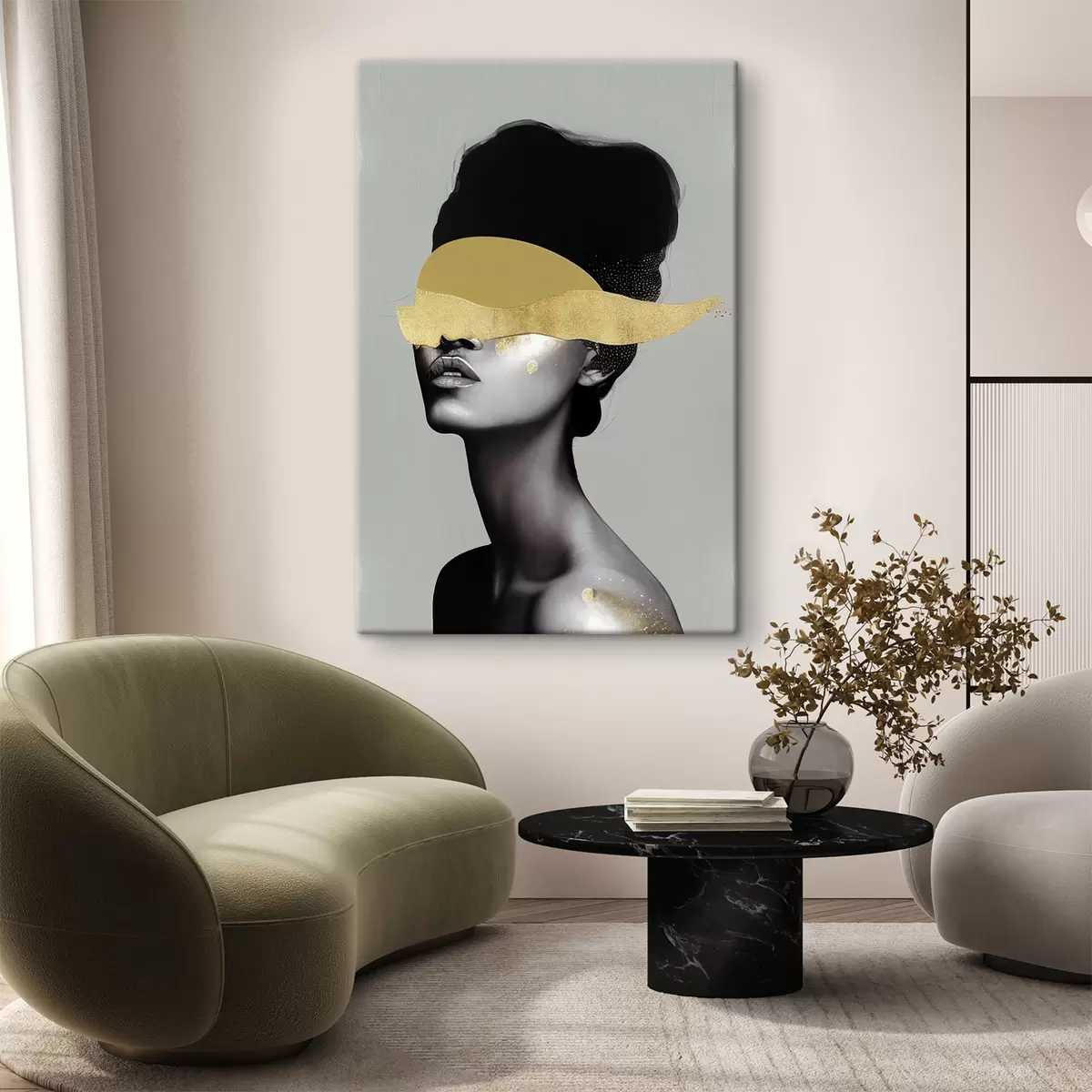 murales de pared Ceja, sombrero y mandíbula s34862