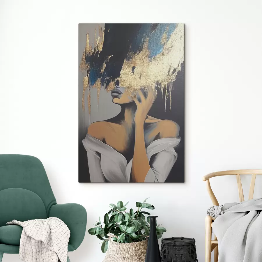 murales de pared Peinado, hombro y pestaña s34863