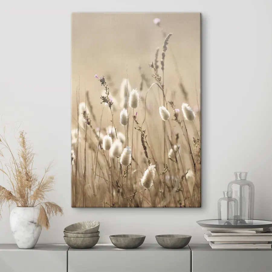 murales de pared Suaves flores a la cálida luz del sol s35256