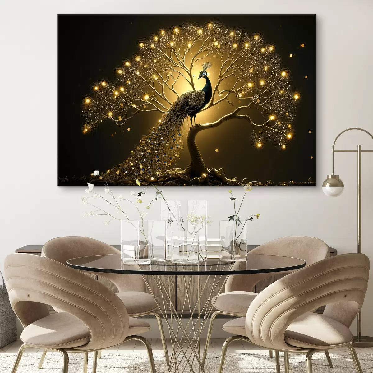 murales de pared Pájaro, agua y medianoche s34876