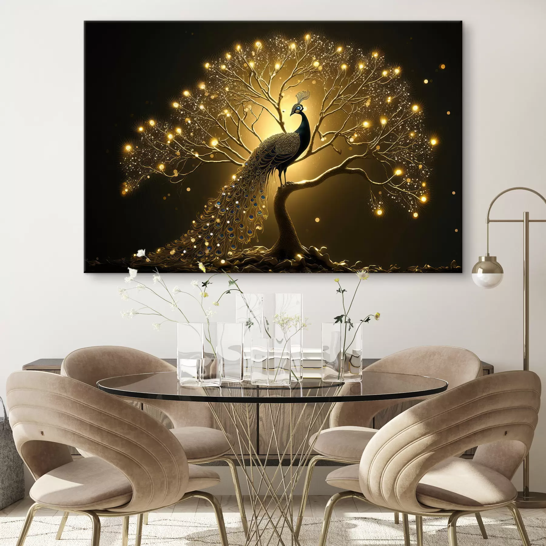 murales de pared Pájaro, agua y medianoche s34876