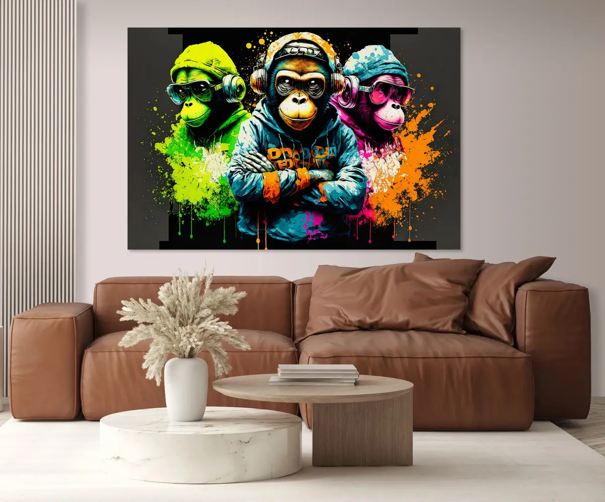 murales de pared Manga, primate y fuente s34887