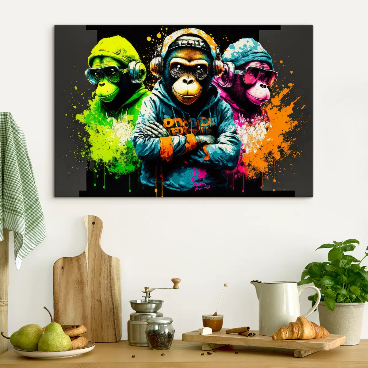 murales de pared Manga, primate y fuente s34887