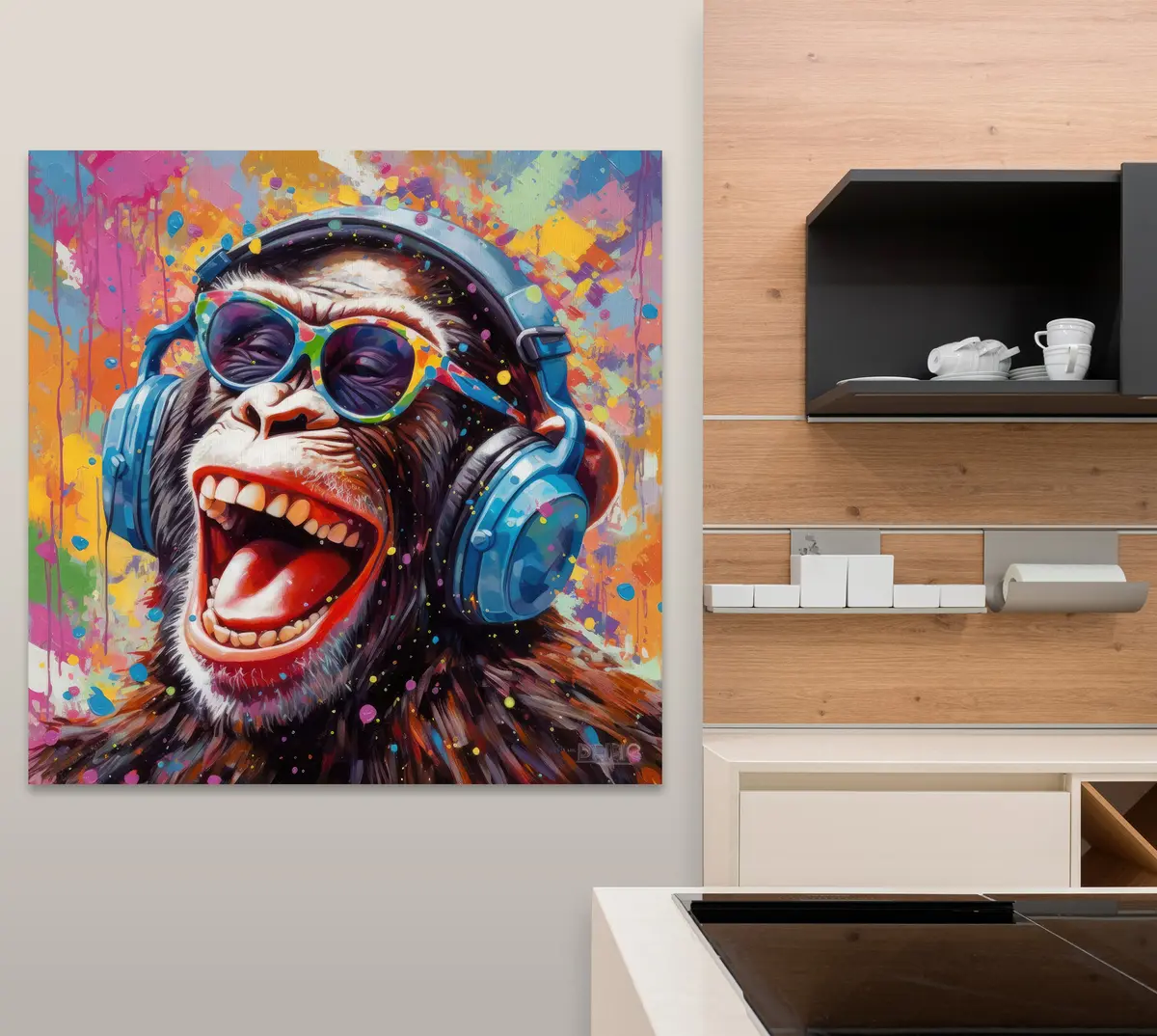 murales de pared Pintura, mandíbula y sonrisa s34890