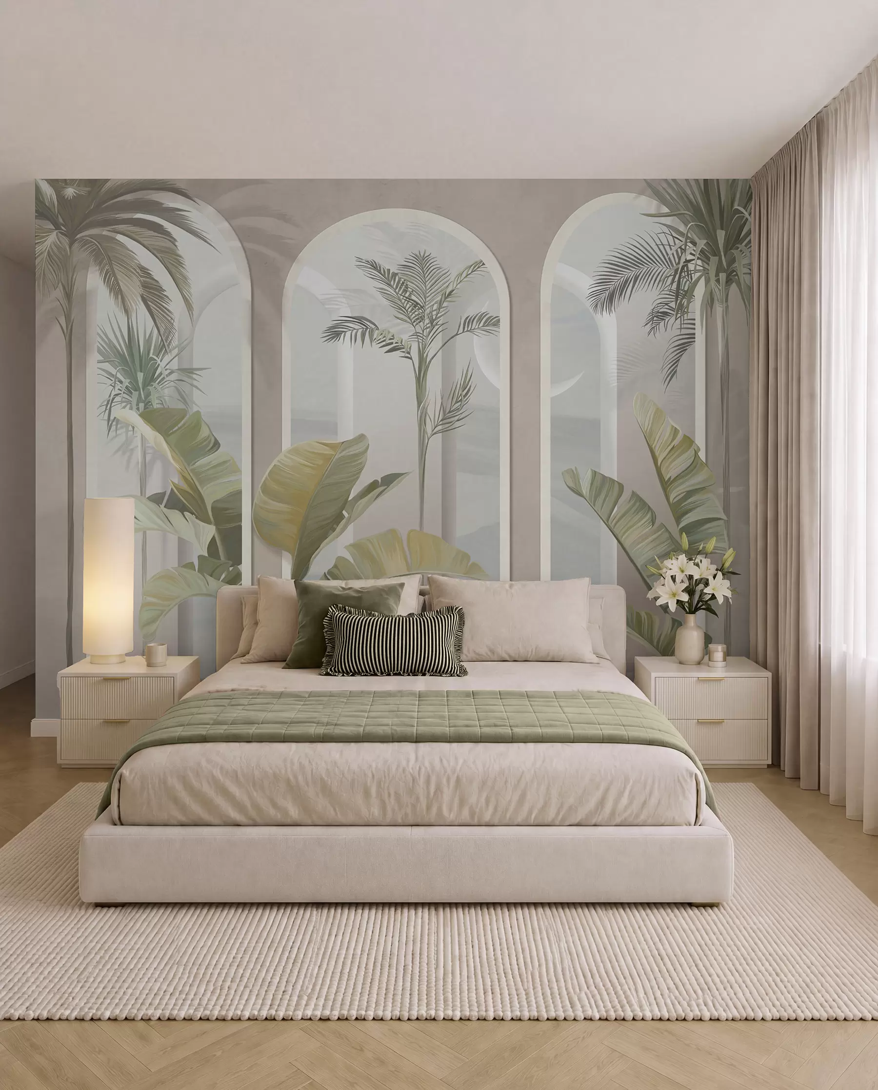 murales de pared Palmeras tras los arcos u96402