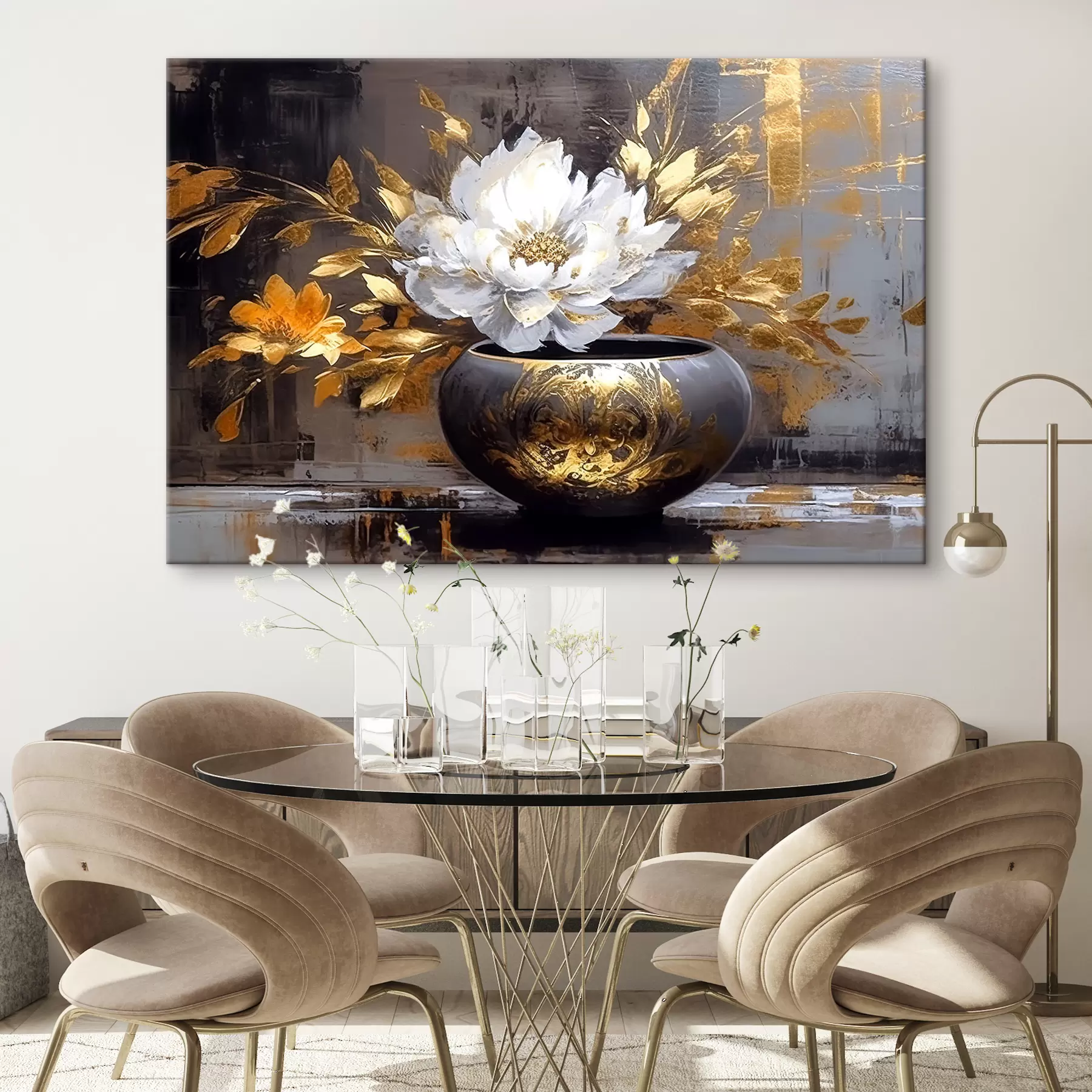 murales de pared Flor, planta y maceta s35388