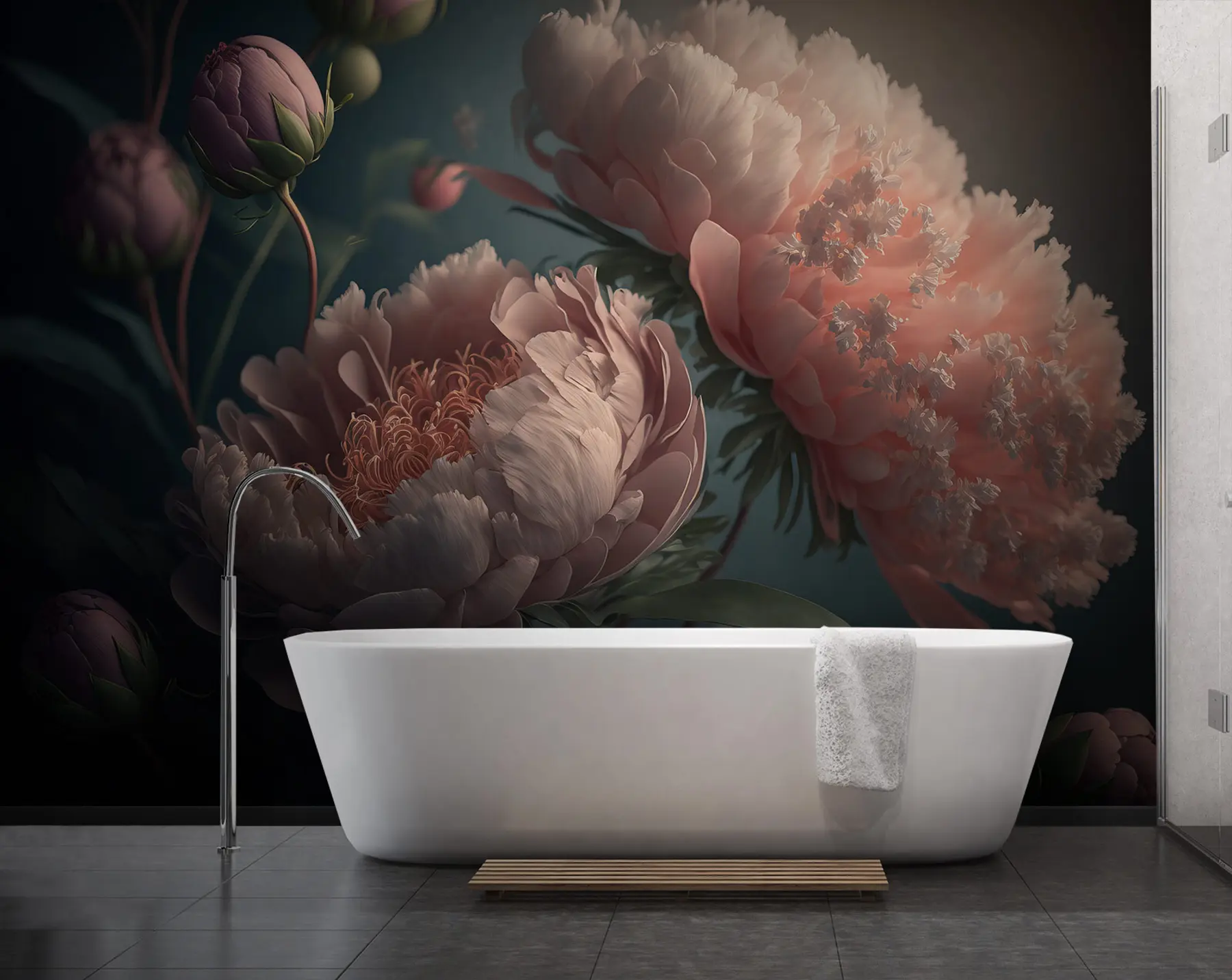 murales de pared flores crepusculares u96633