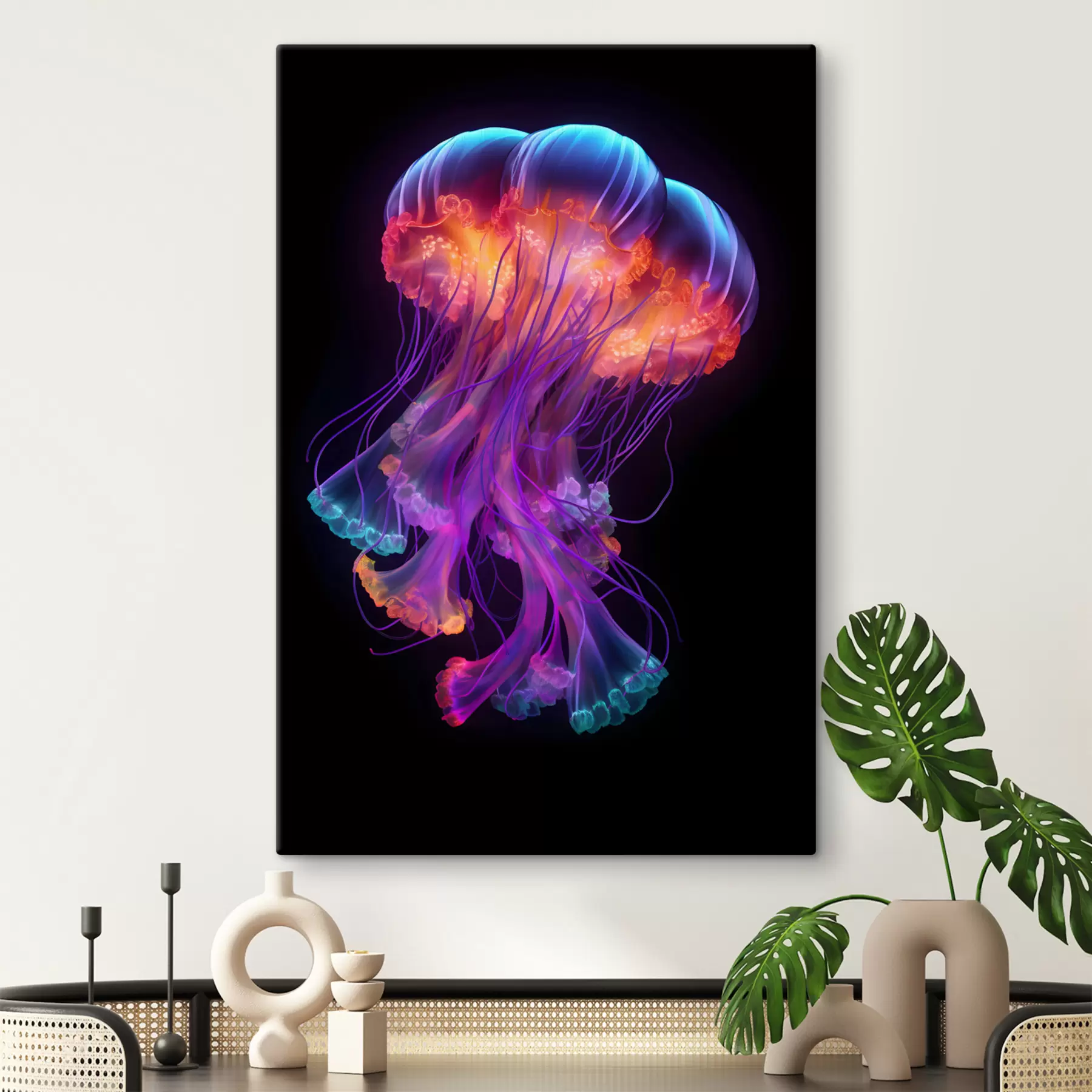 murales de pared Agua, medusas y púrpura s35363