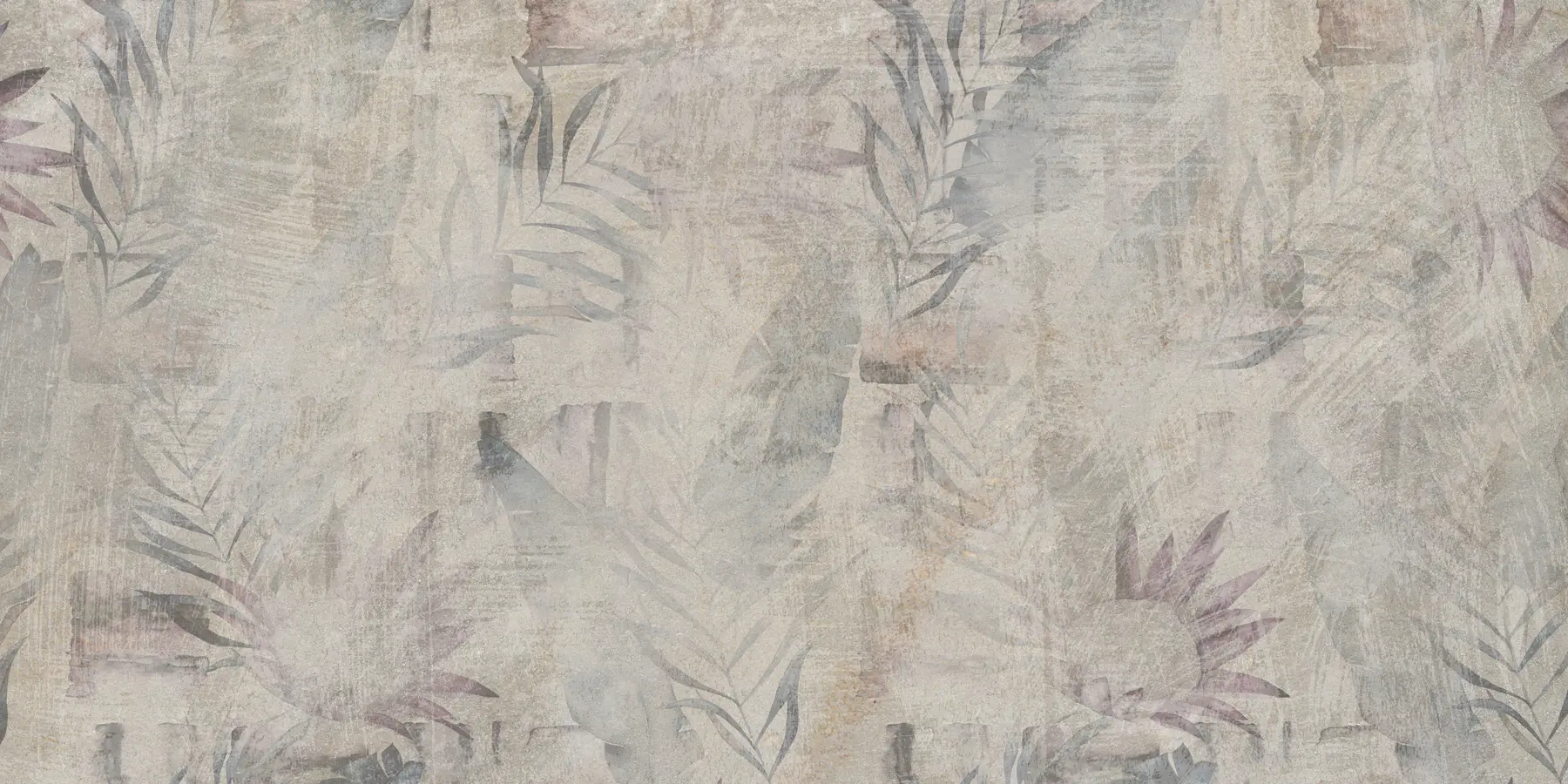 murales de pared Loft de acuarelas tropicales u96807