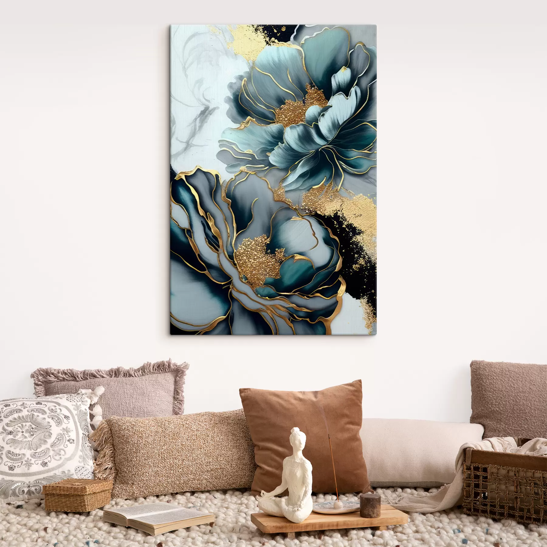 murales de pared Verde, azul y botánica s35447