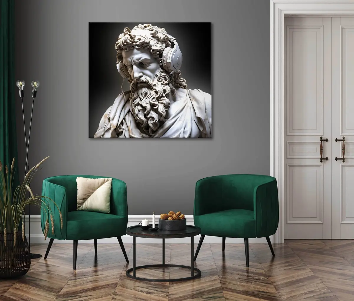 murales de pared Frente, cabeza y barbilla s35471