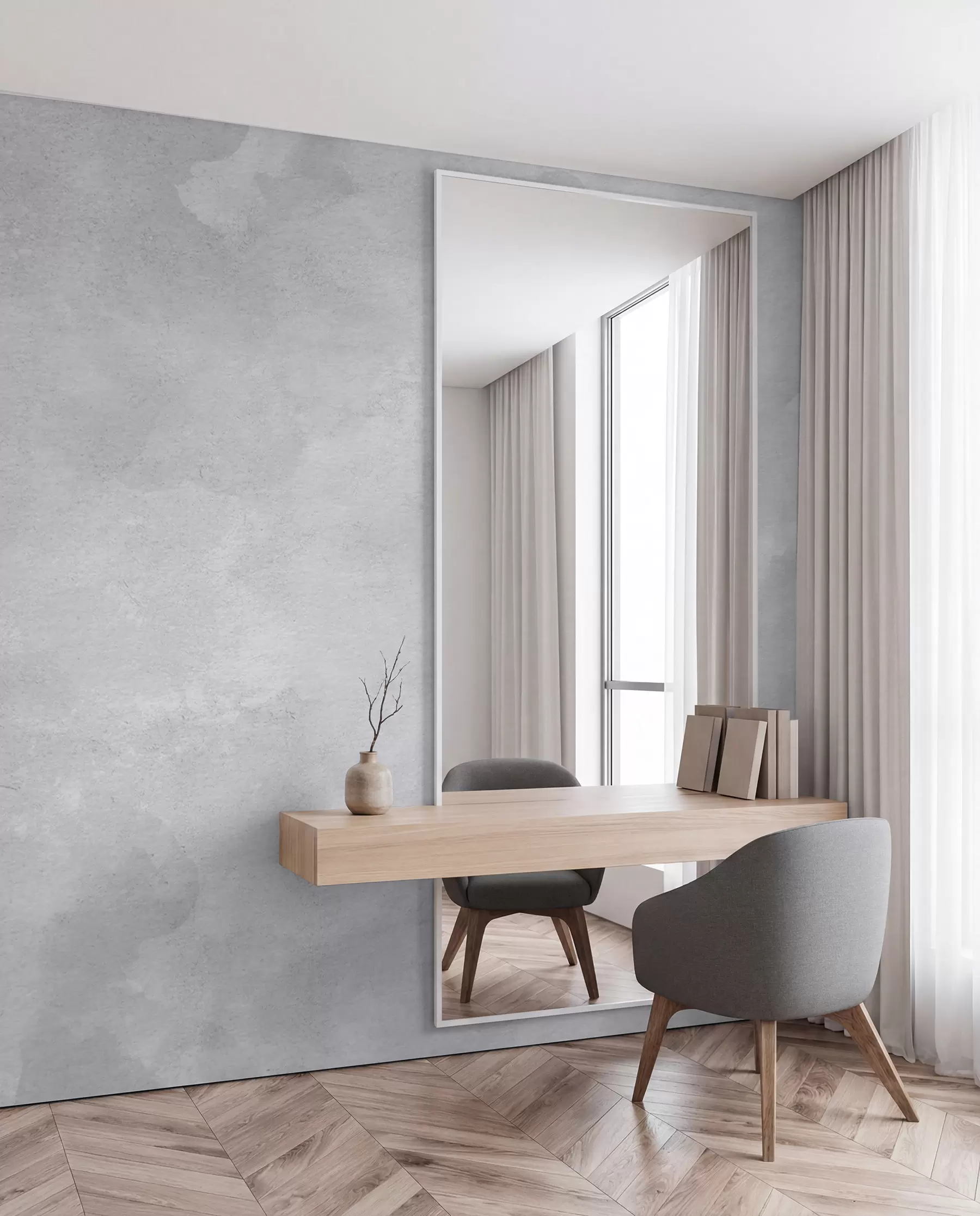 murales de pared Hormigón gris nuboso u97232