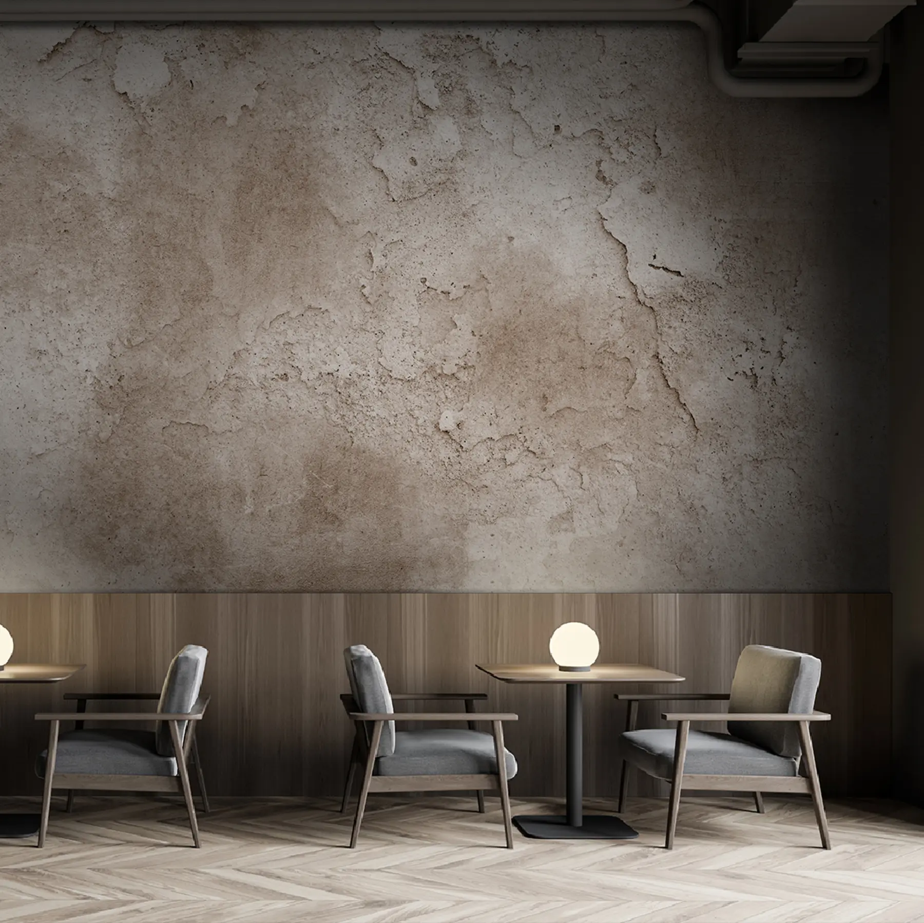 murales de pared Muro de hormigón marrón con bordes ásperos u97237