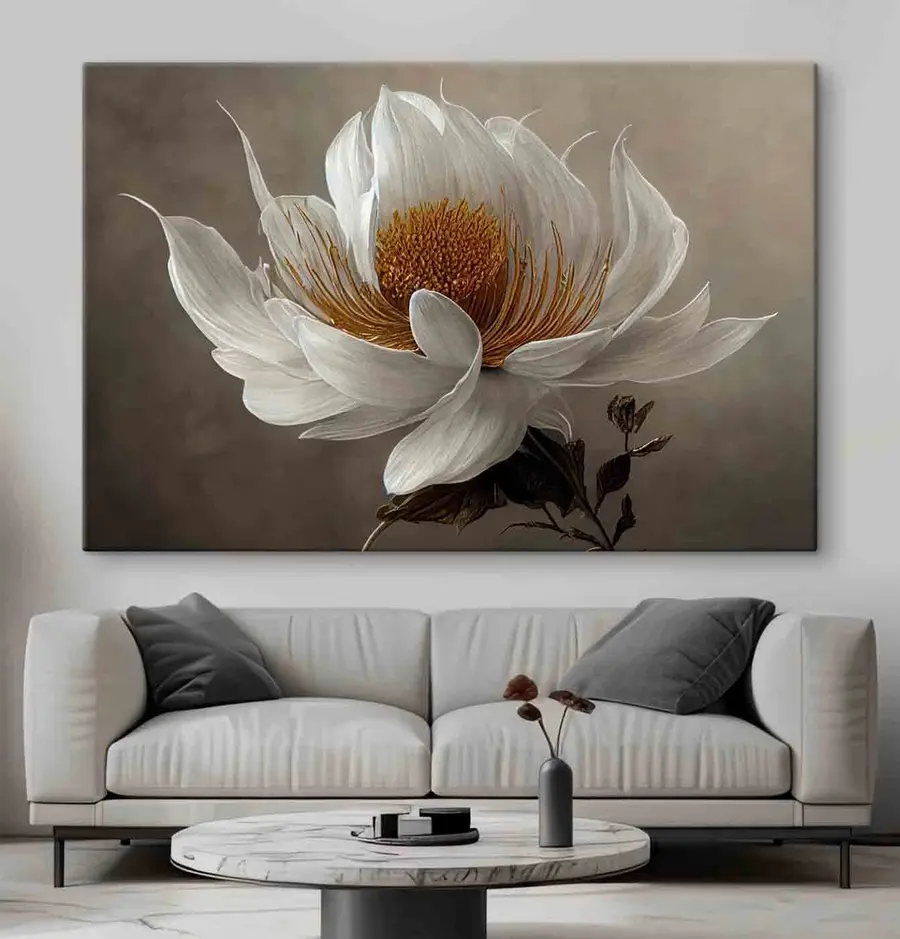 murales de pared Elegante floración bajo una luz serena s35725