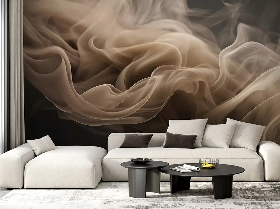 murales de pared Olas abstractas de humo u96591