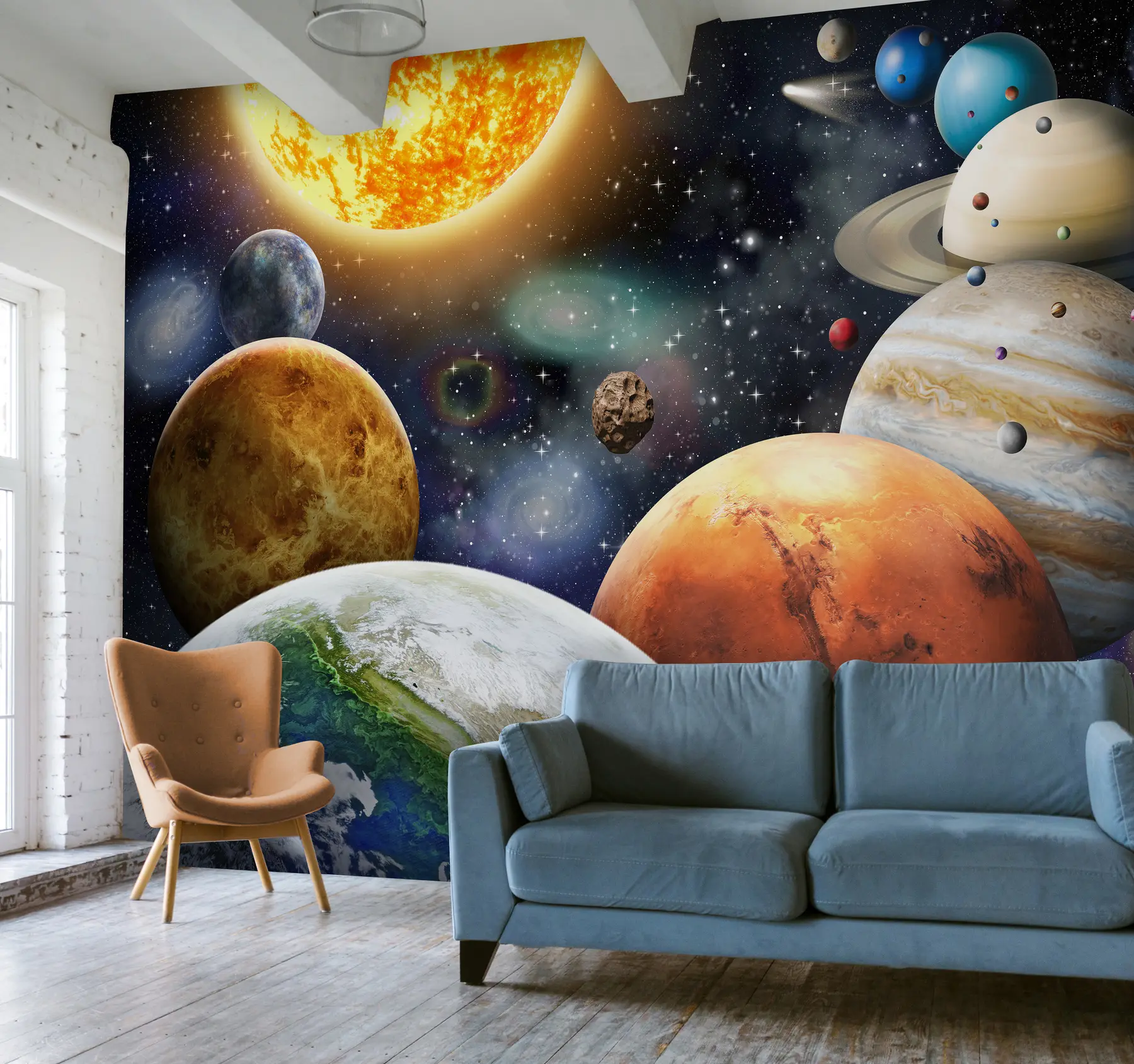 murales de pared Planetas coloridos del sistema solar u97422
