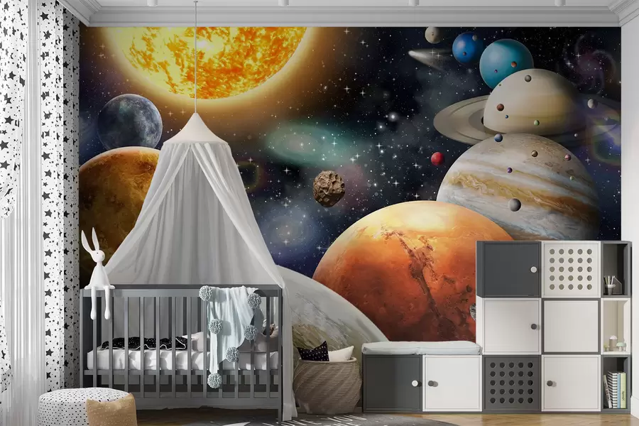 murales de pared Planetas coloridos del sistema solar. u97422