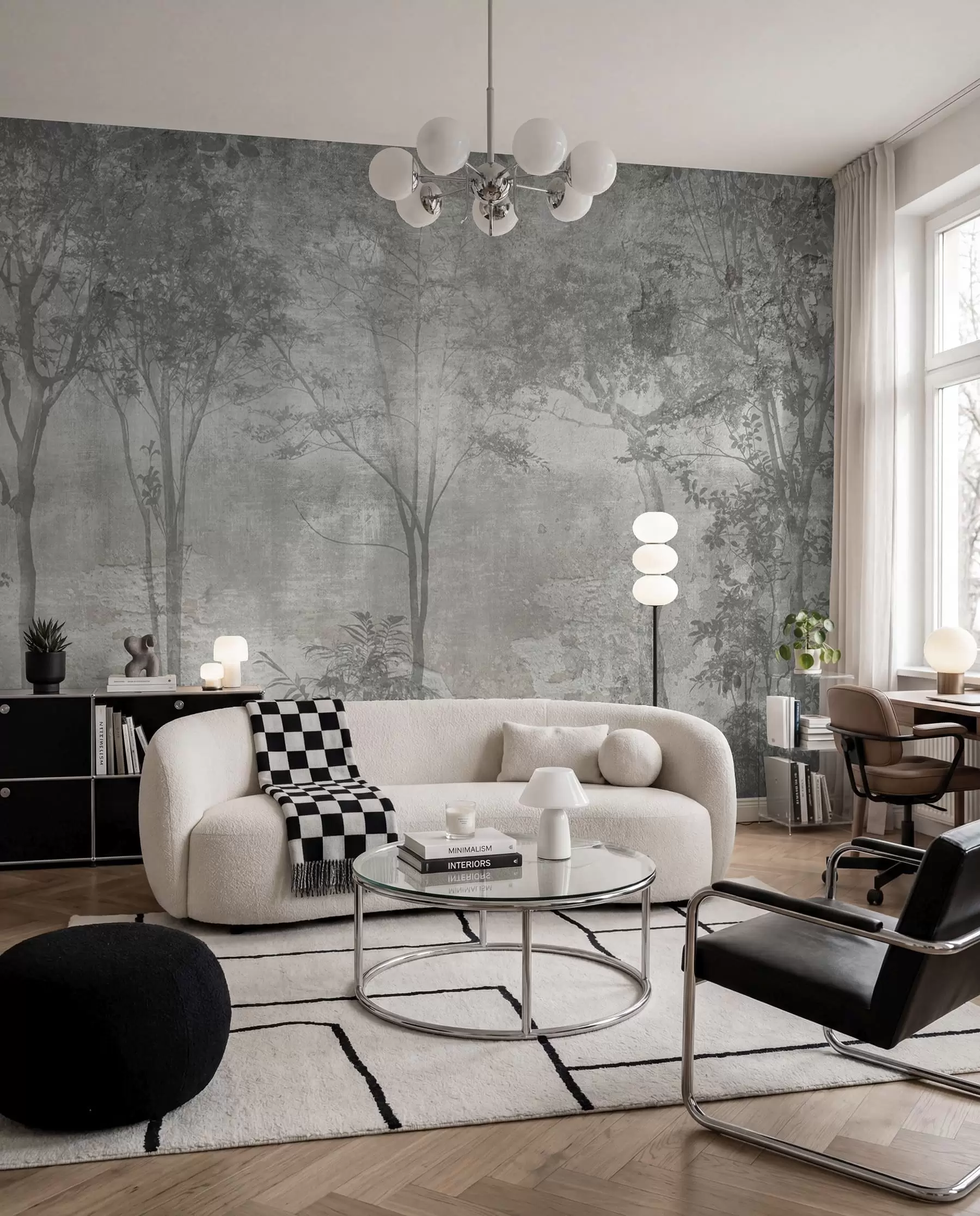 murales de pared Bosque en tonos piedra u97401