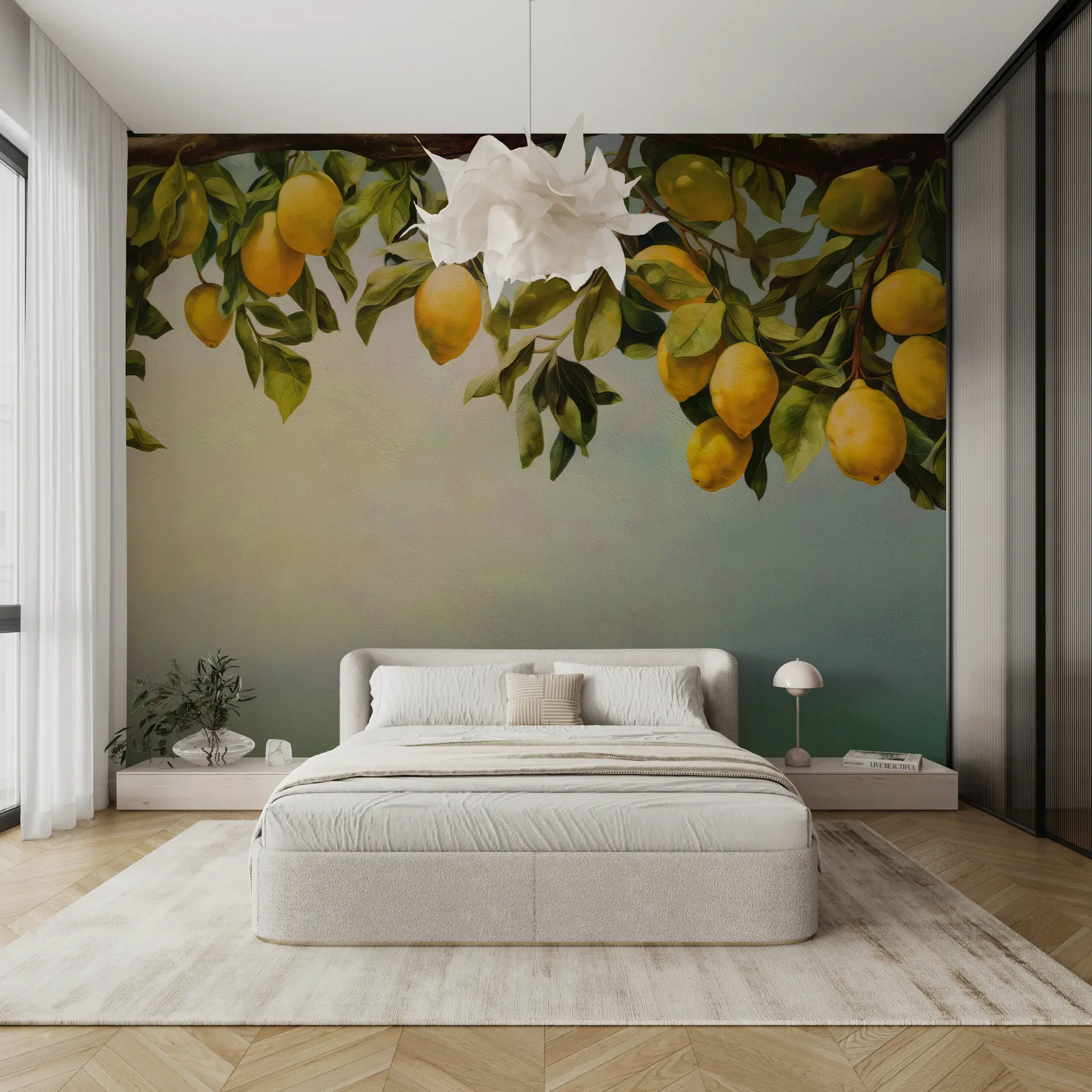 murales de pared Ramas de limonero vintage u97600