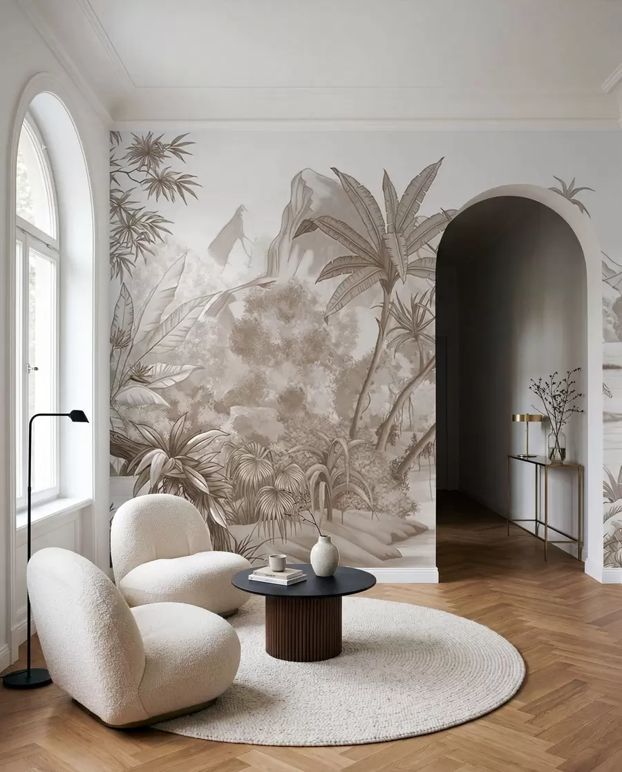 murales de pared Tropics en beige u59039v2
