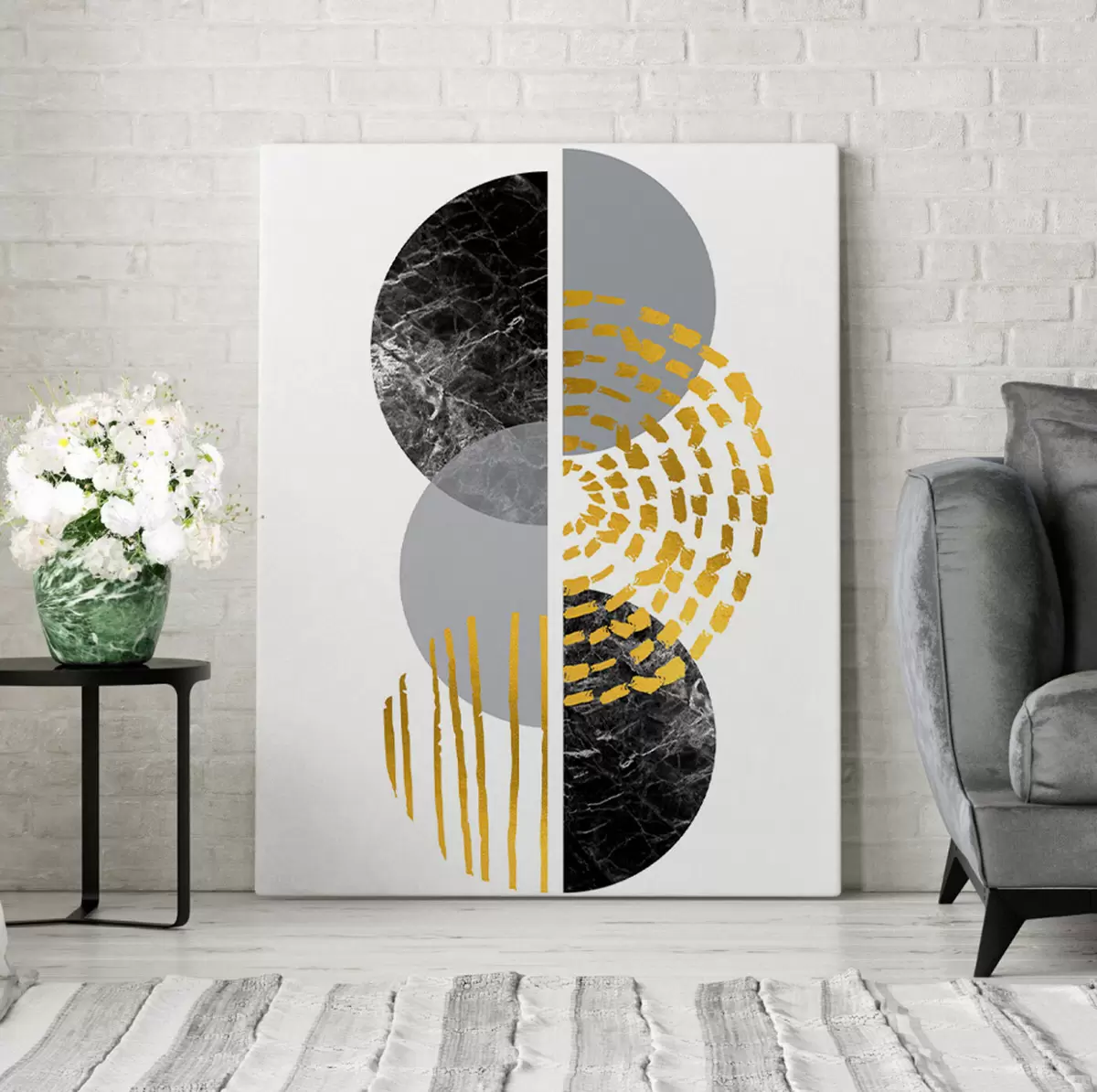 murales de pared Diseño abstracto con formas en capas s35942