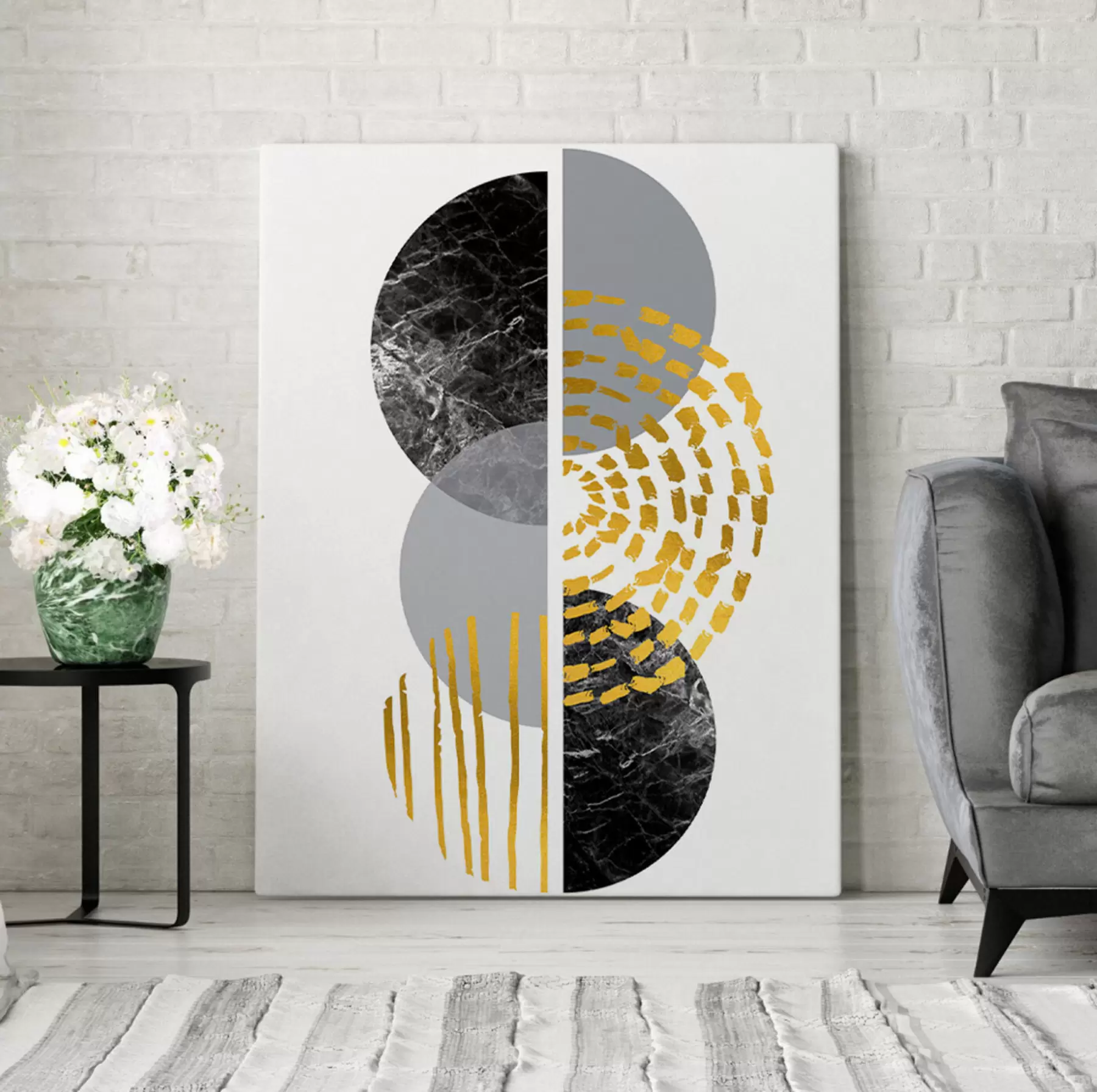 murales de pared Diseño abstracto con formas en capas s35942