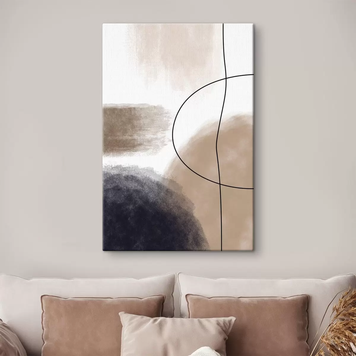 murales de pared Formas abstractas en una paleta de colores suaves s35944