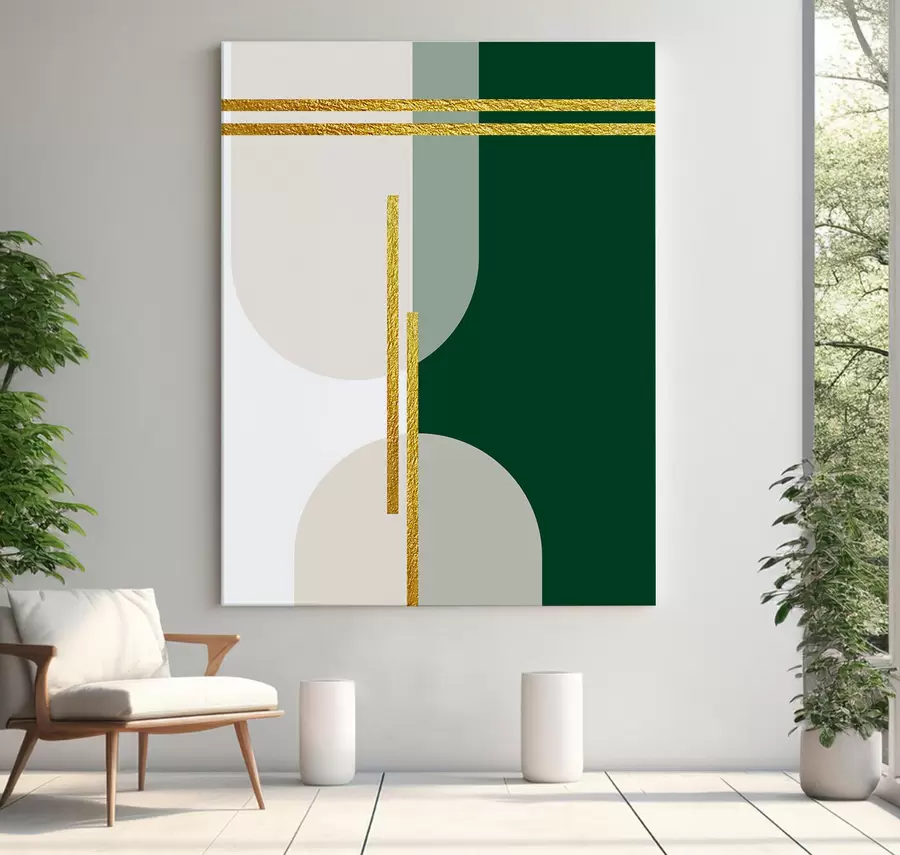 murales de pared Diseño abstracto con formas elegantes s35943