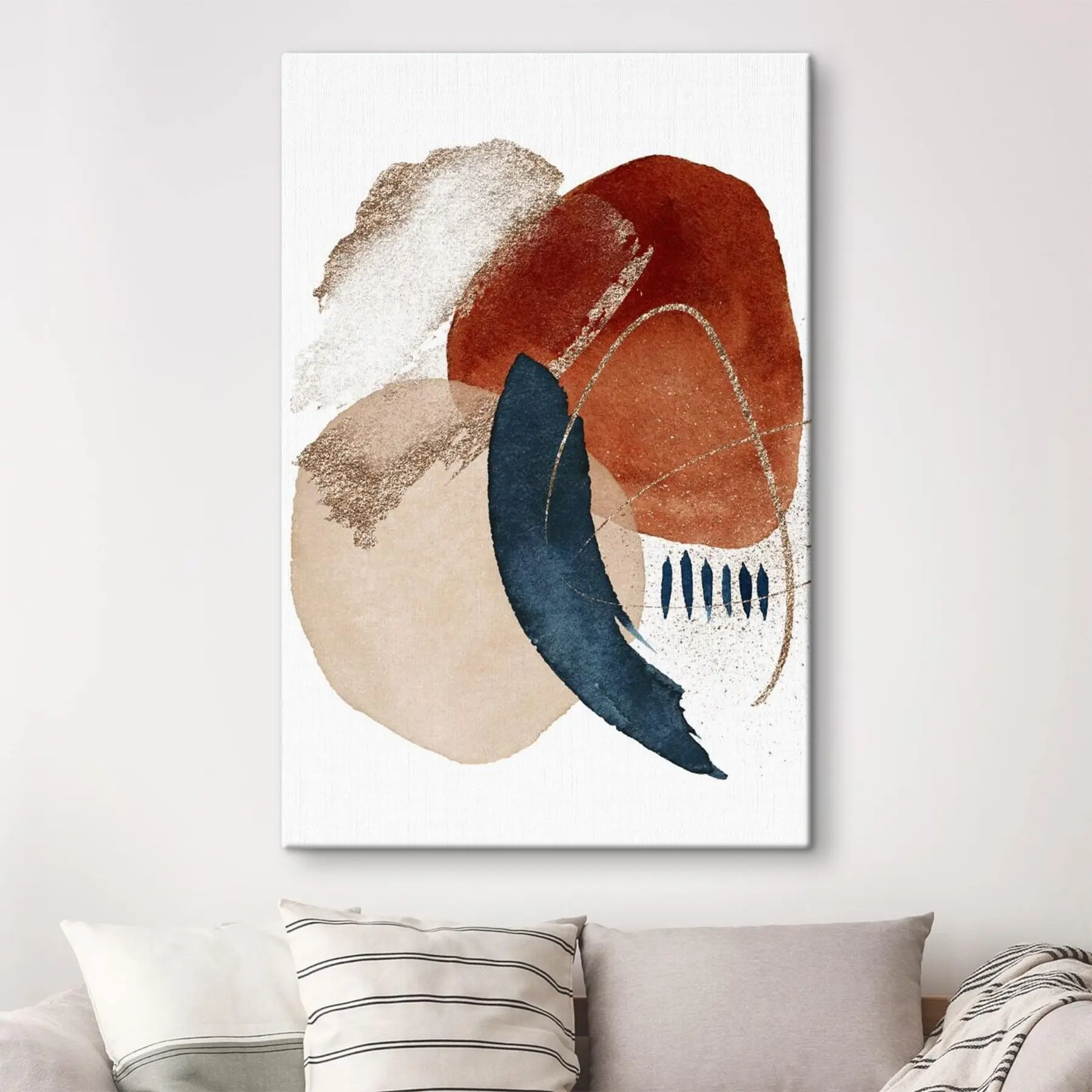 murales de pared Formas abstractas en colores cálidos s35954