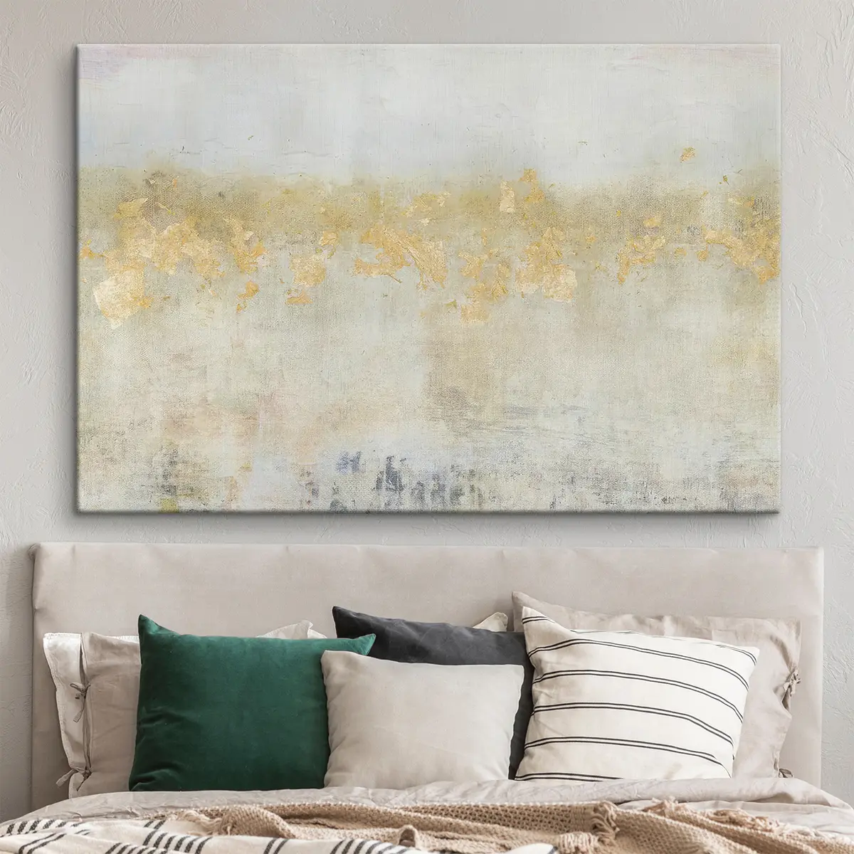 murales de pared Muro de hormigón con oro s35841