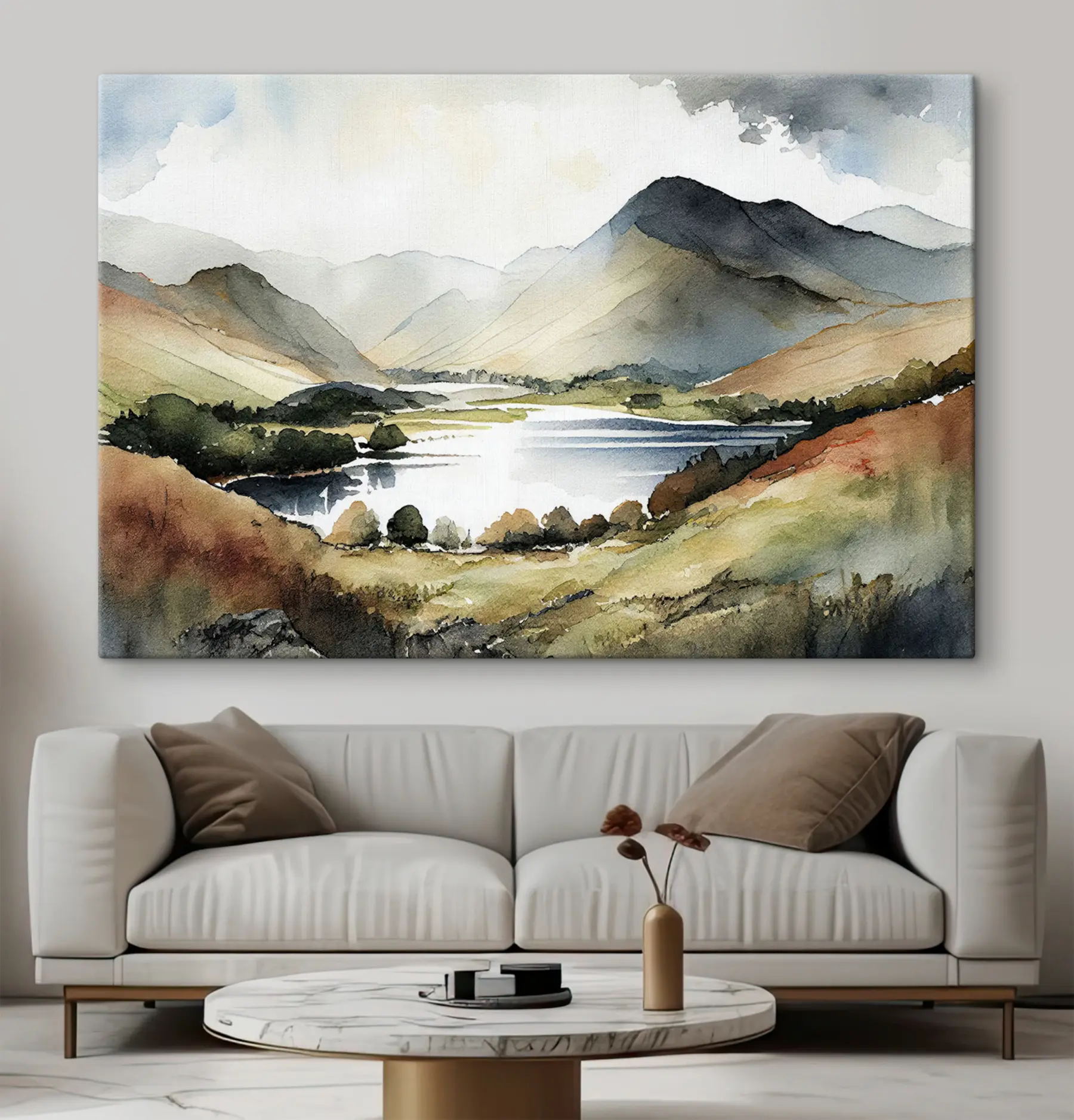 murales de pared Lago en las montañas s36018