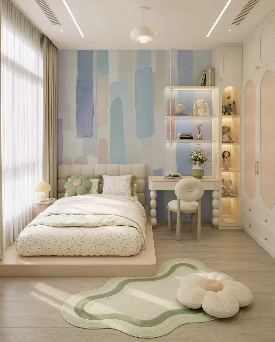 murales de pared Rayas verticales de arco iris u97869