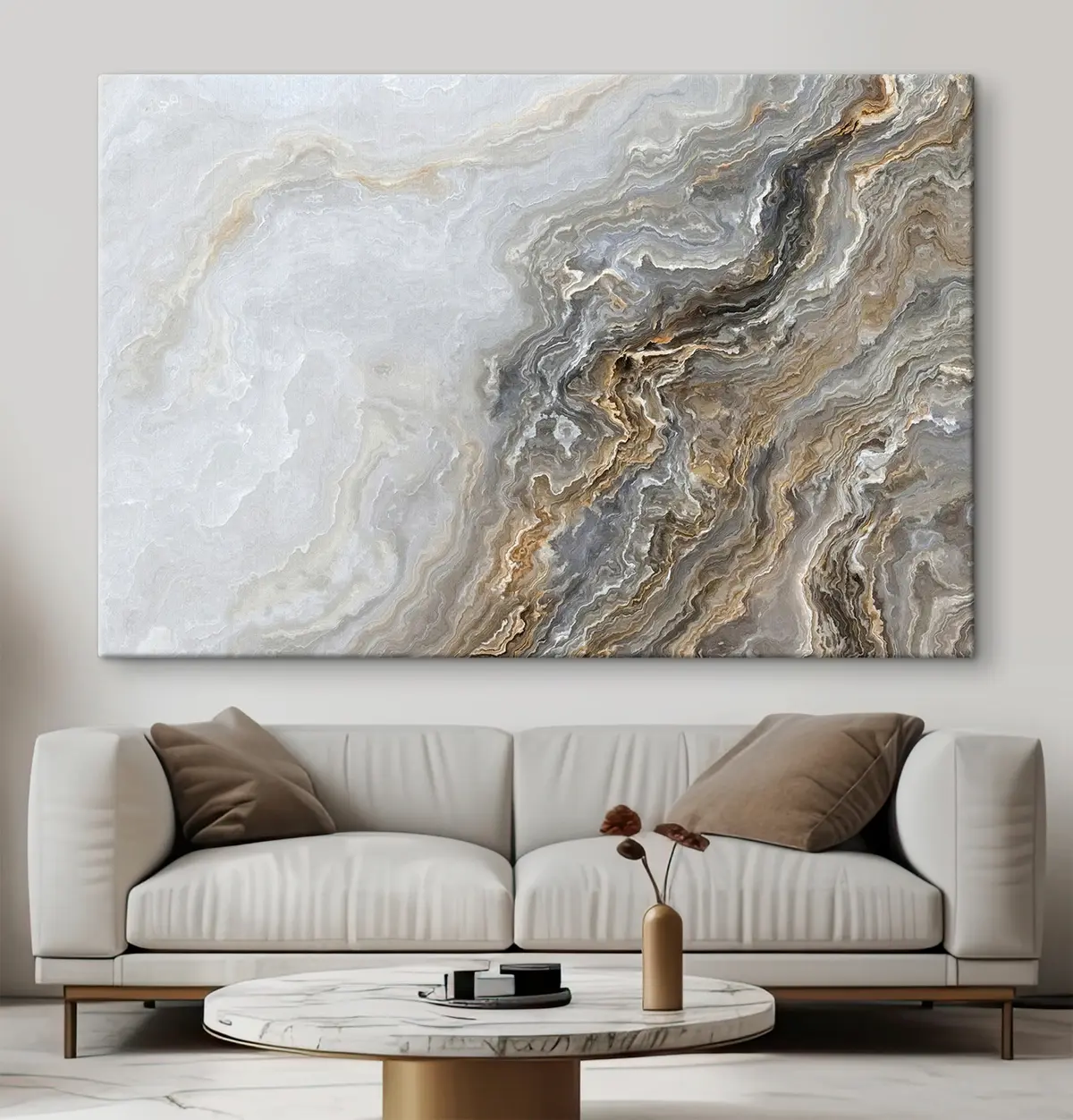 murales de pared Mármol gris con vetas doradas s36030