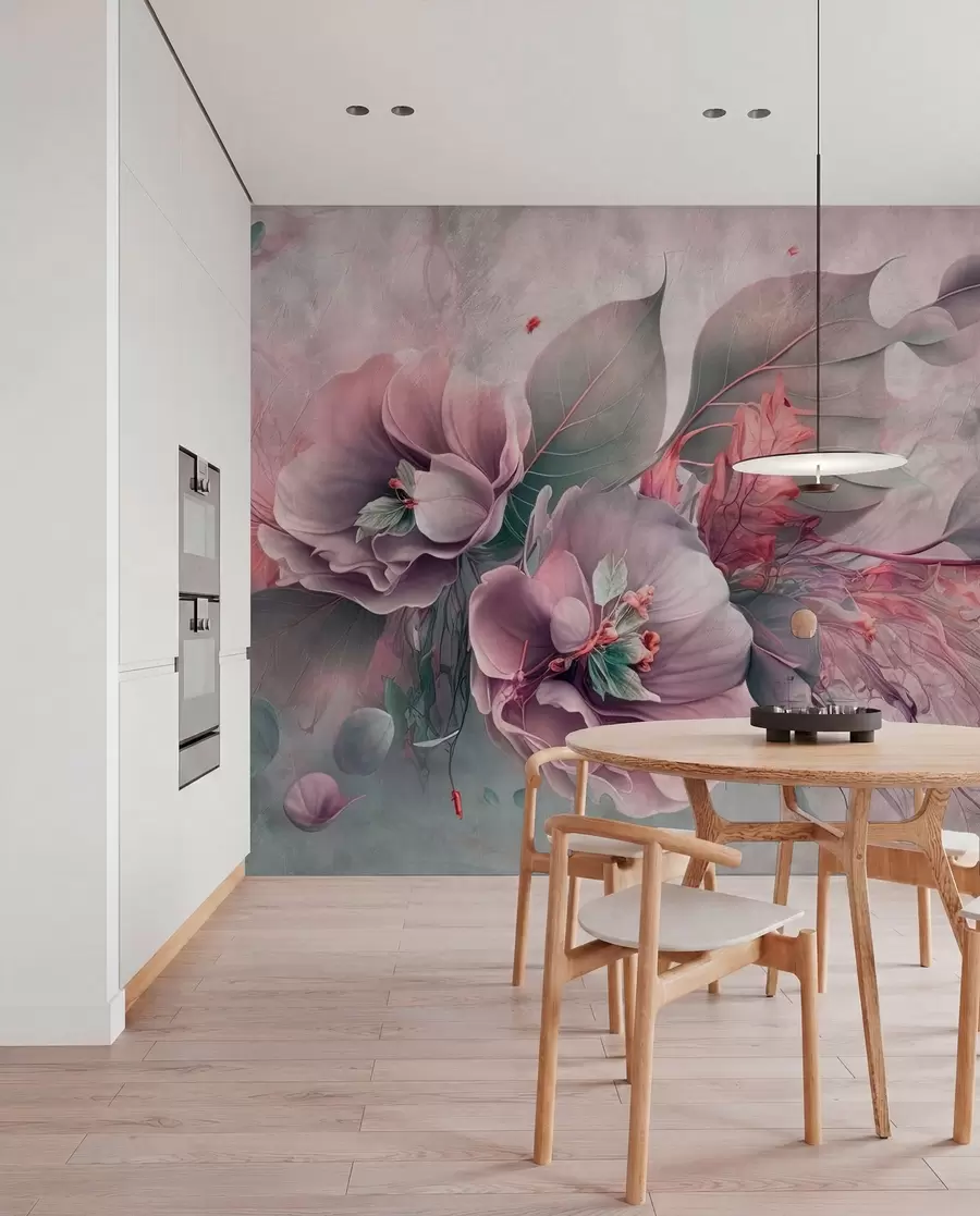 murales de pared Flores de quimera de color rosa u93930v2