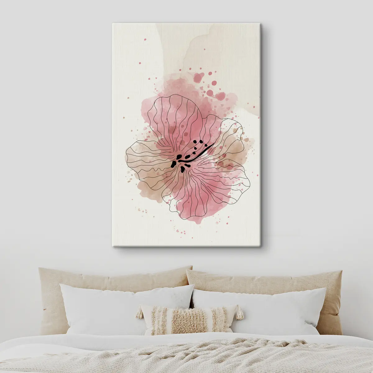 murales de pared Colorete rosa en acuarela s36136