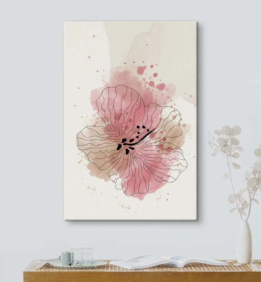 murales de pared Colorete rosa en acuarela s36136