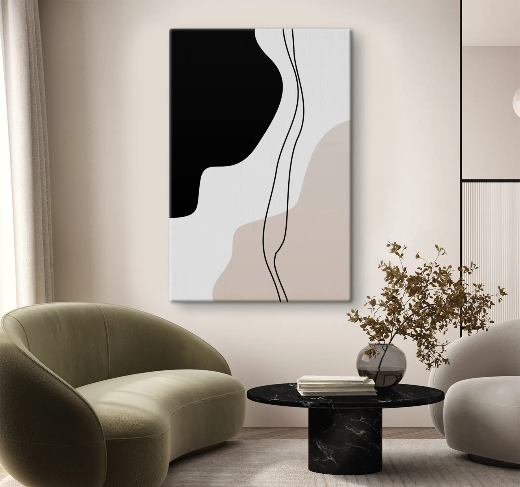 murales de pared Formas y líneas abstractas s36156