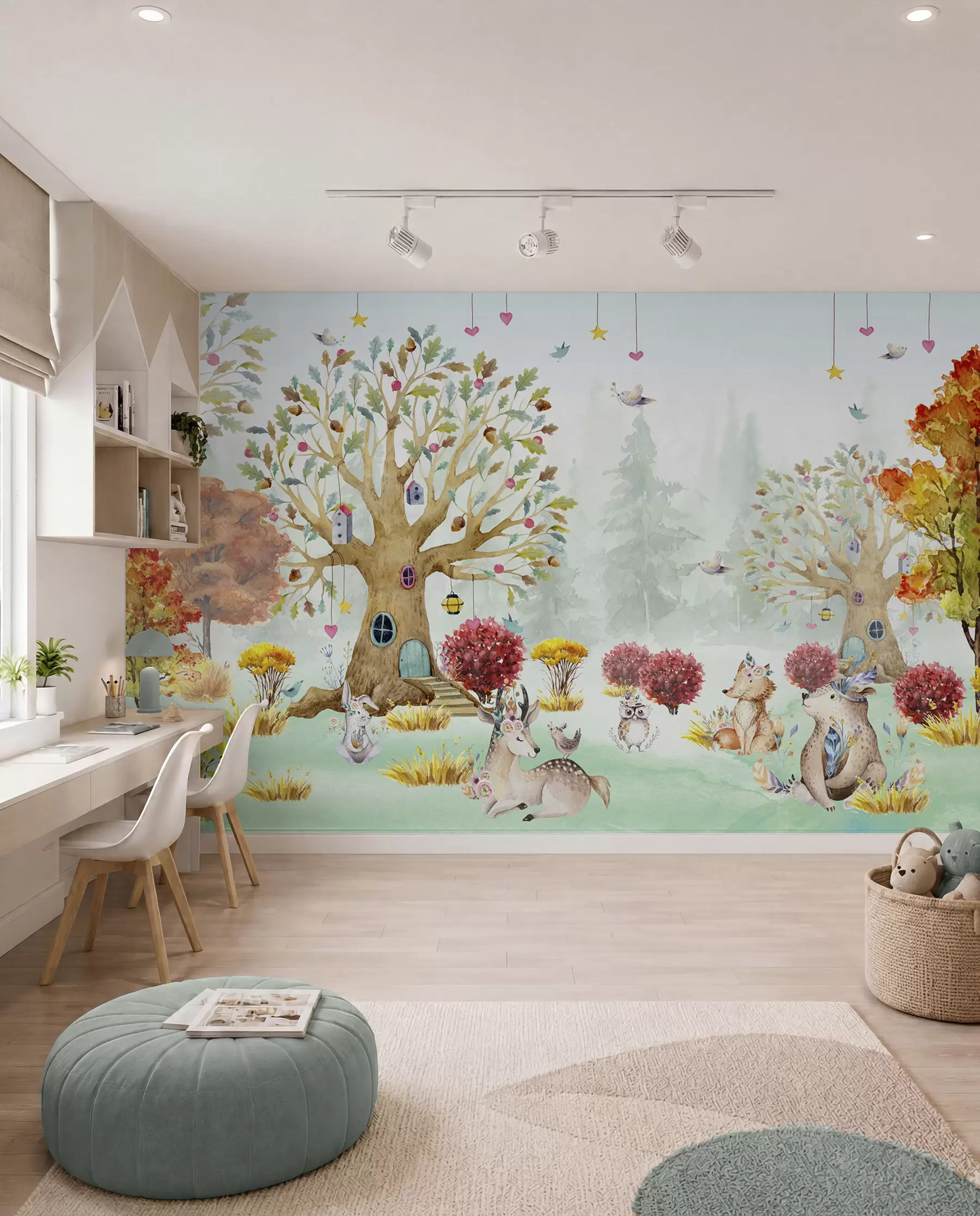 murales de pared Bosque con animales u98499