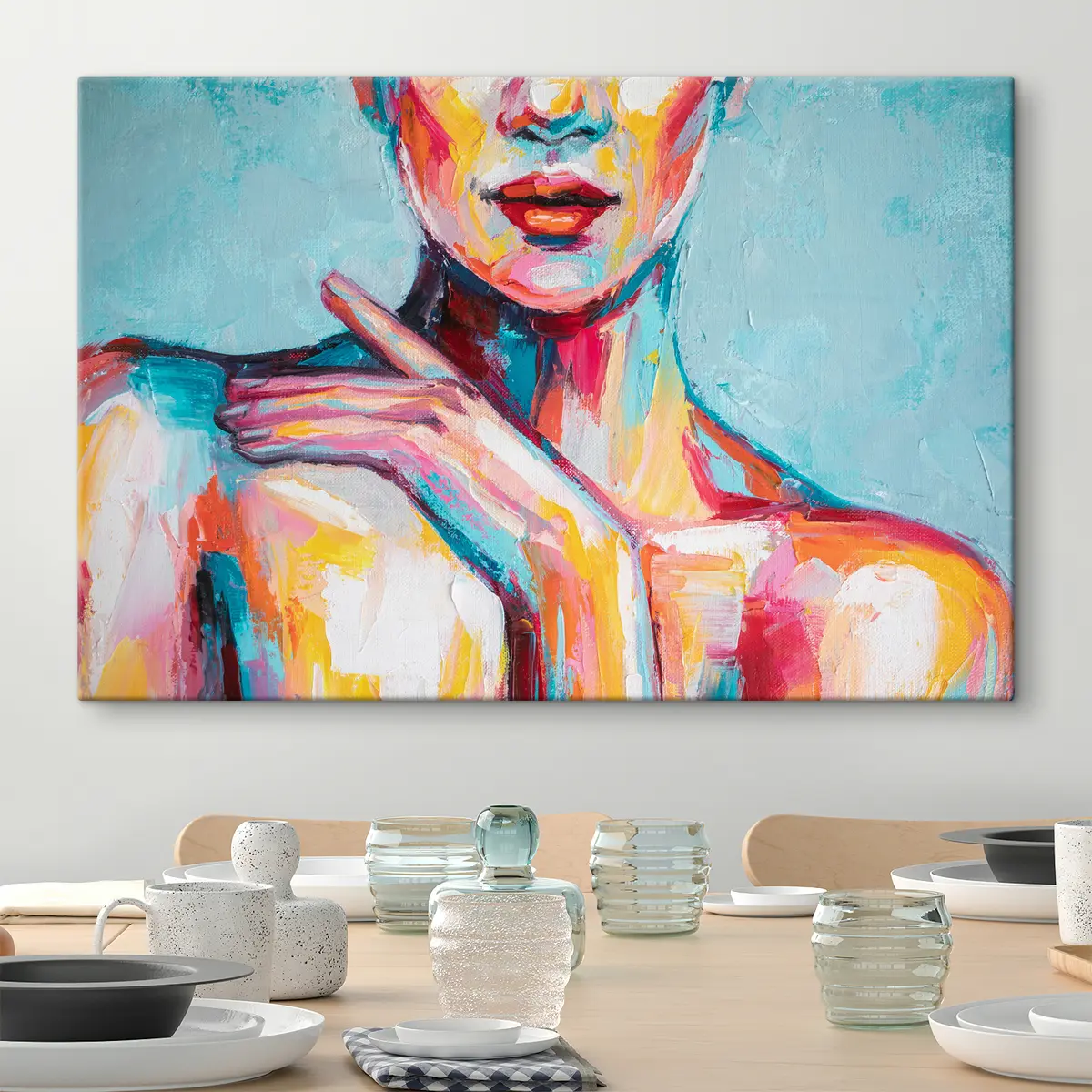 murales de pared Chica abstracta s36033