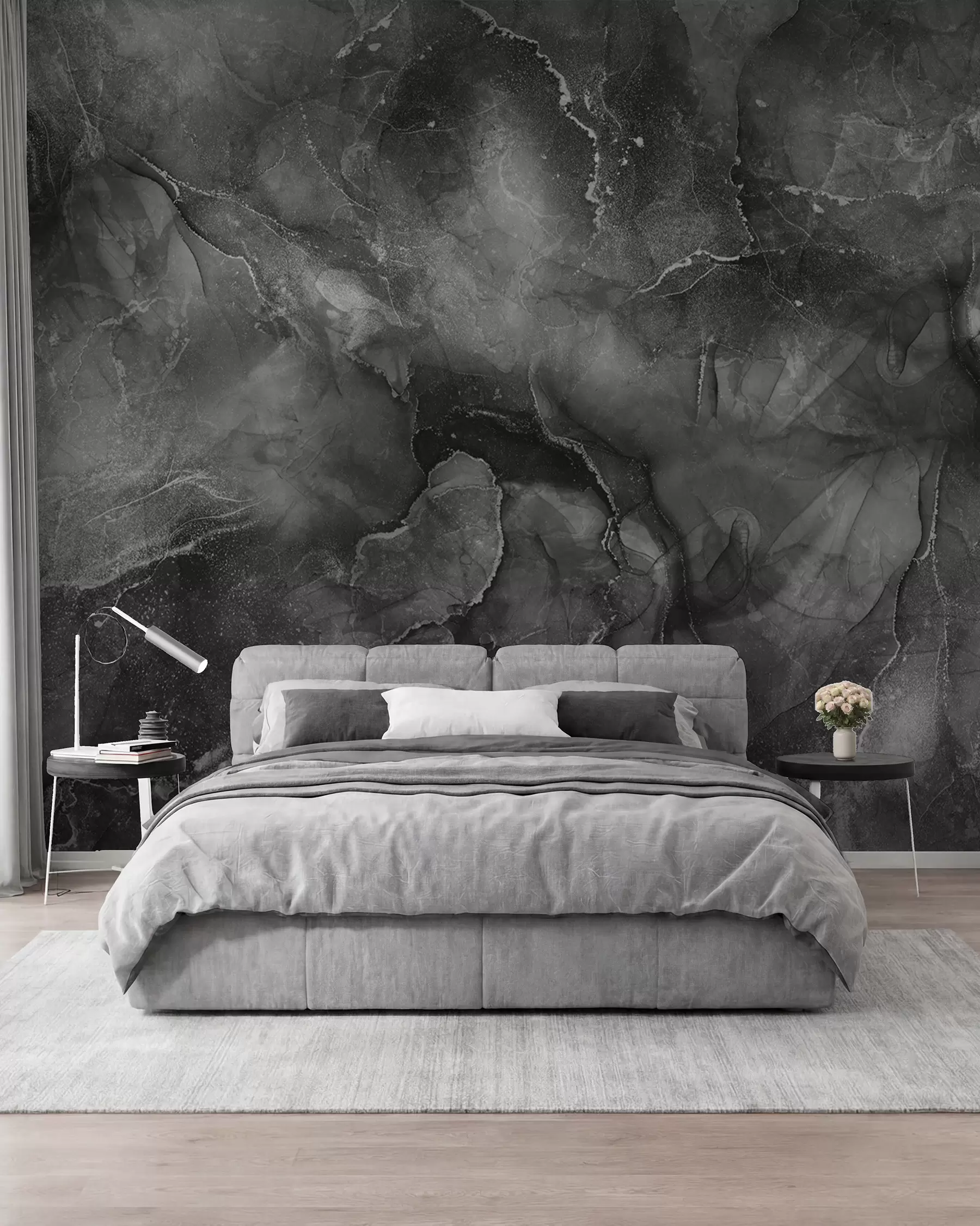 murales de pared Piedra antracita veteada u98415