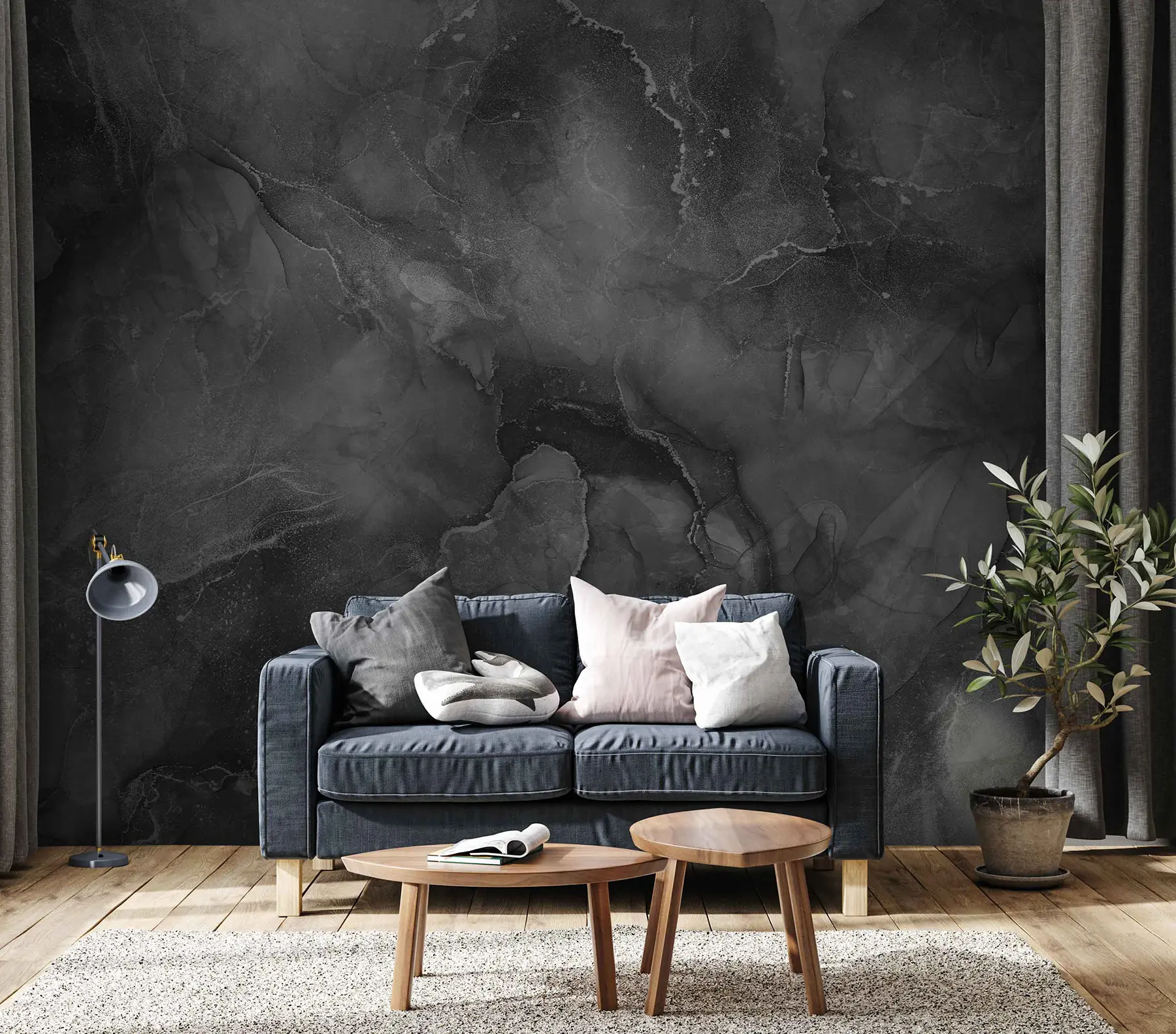 murales de pared piedra gris u98415