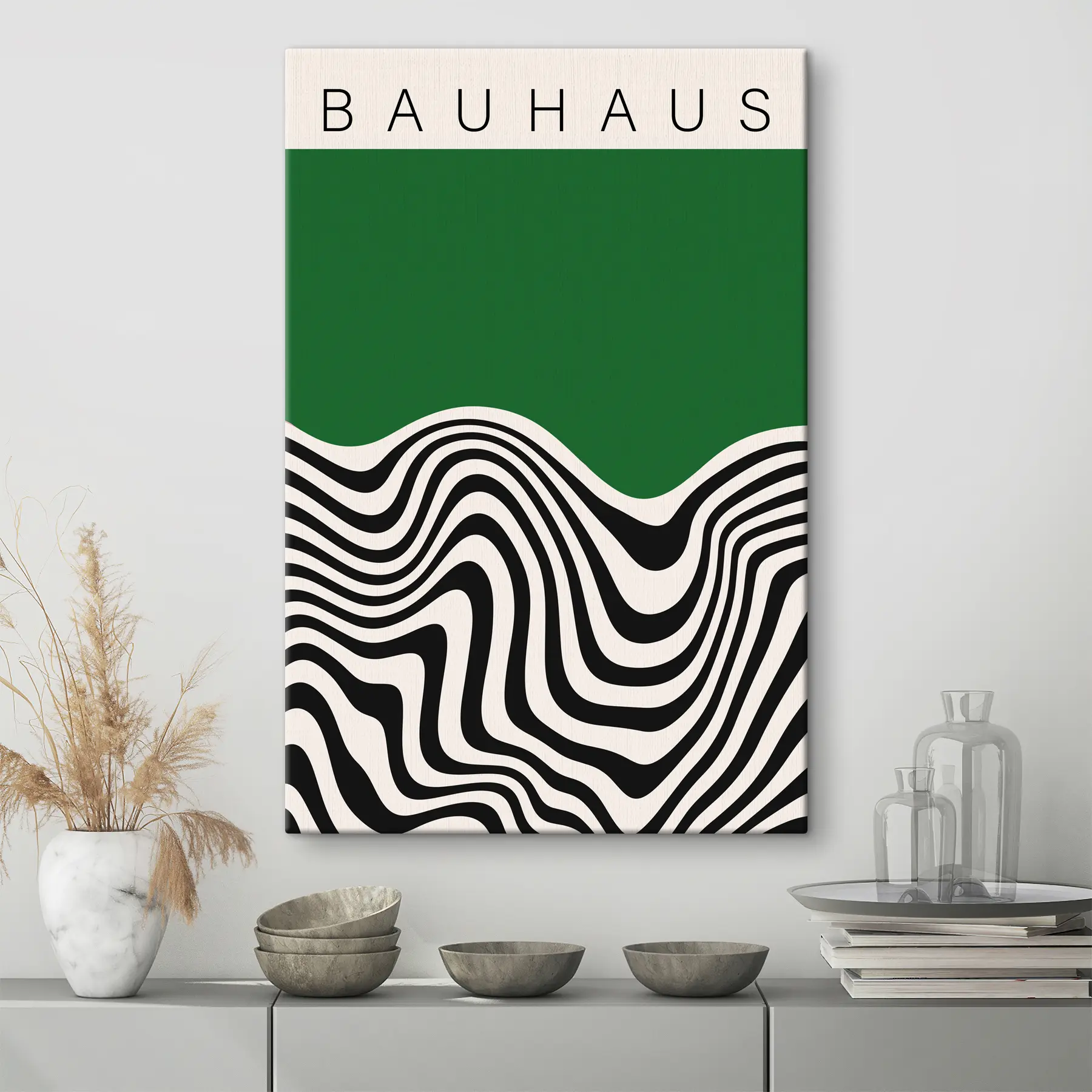 murales de pared Ondas abstractas Bauhaus s36213