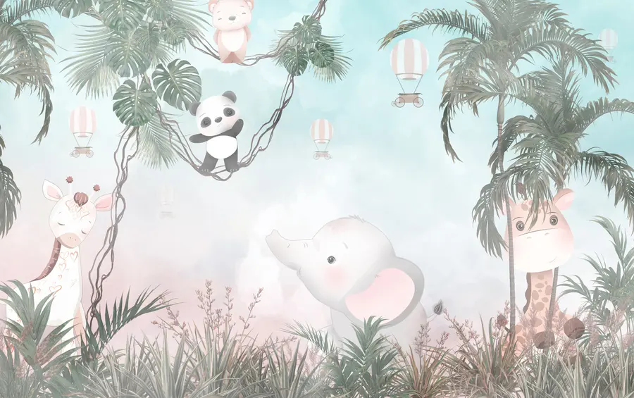 murales de pared Simpáticos animales para la habitación de los niños u98167
