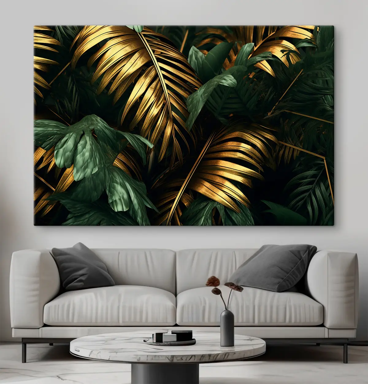 murales de pared Exuberantes hojas en vibrante mezcla de colores s36293