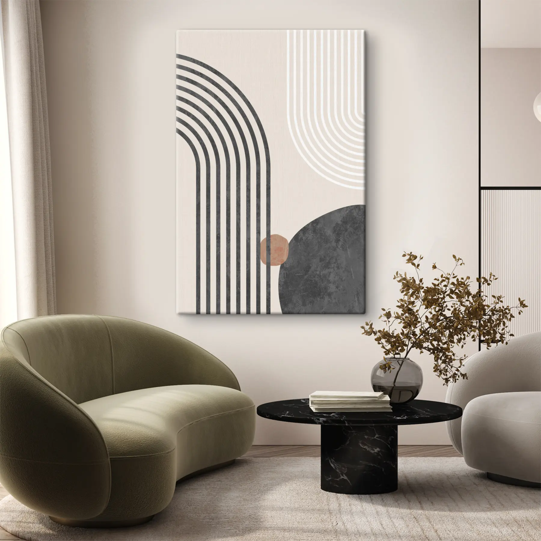 murales de pared Formas abstractas que crean armonía visual s36493